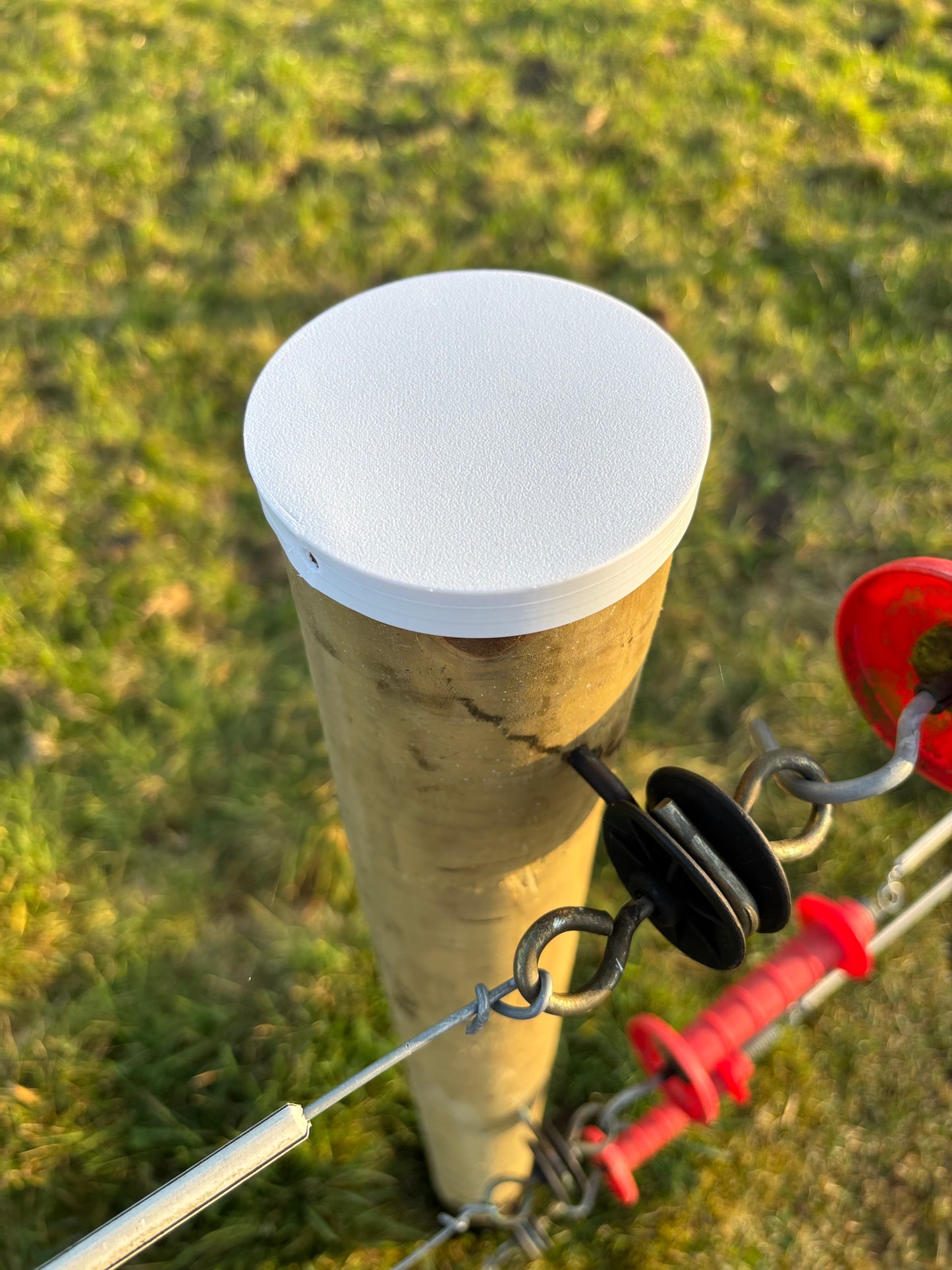 Round 3.5” Fence Post Cap, Plastic Caps for Round Fence Posts