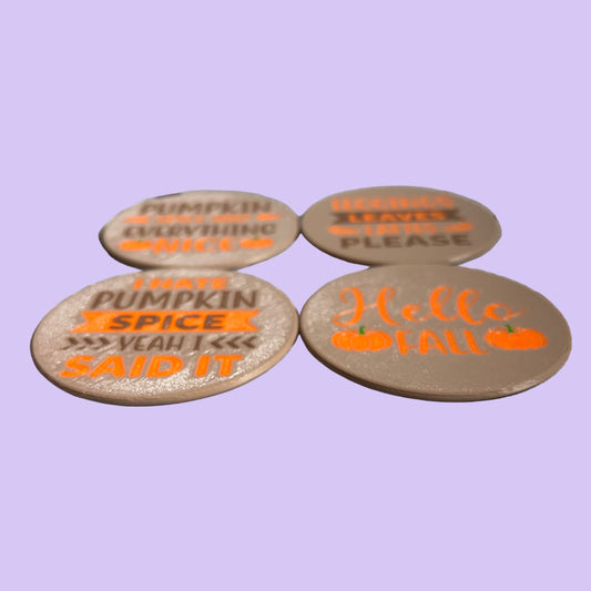 Autumn/Fall Coaster Set - Side View