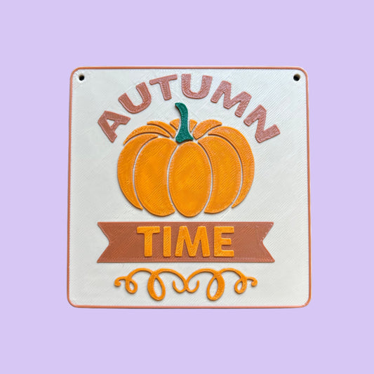 Autumn Time Decorative Wall Hanging Front View