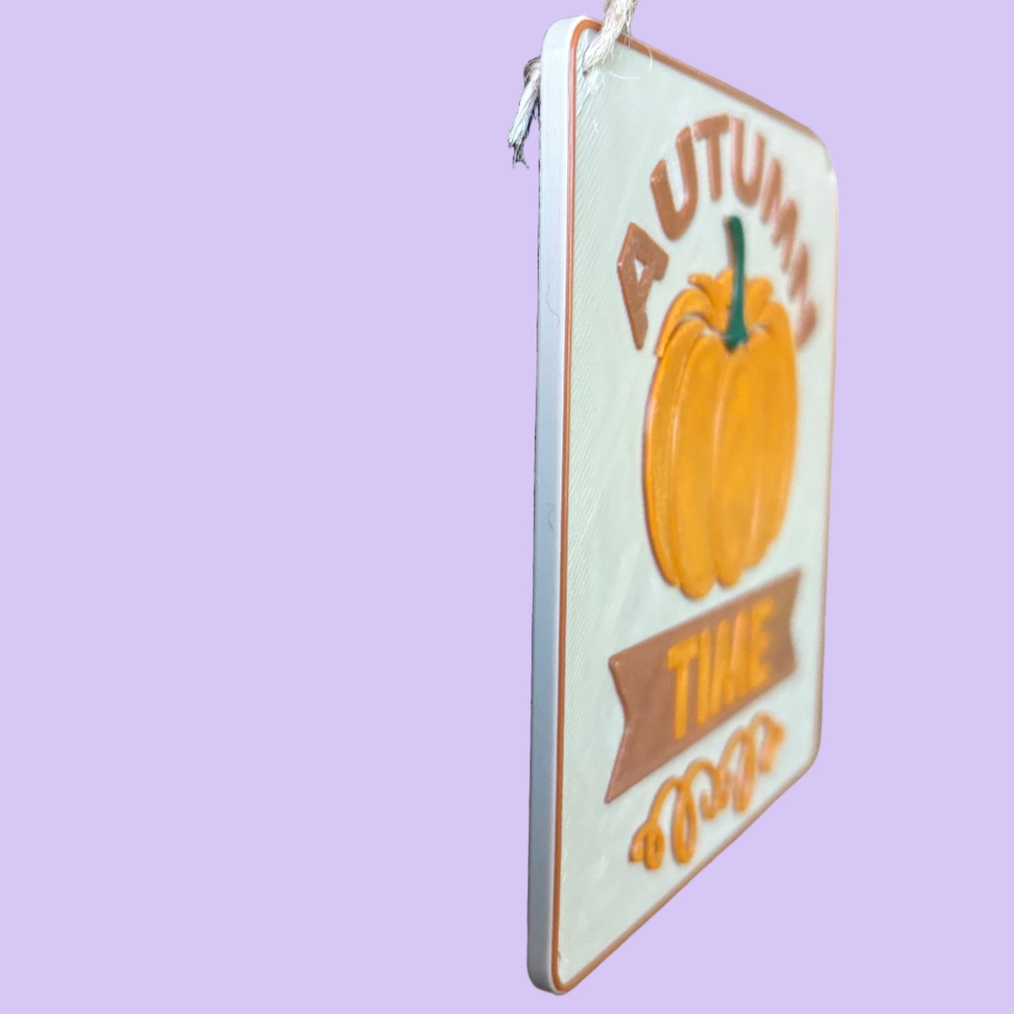 Autumn Time Decorative Wall Hanging Side View Hanging