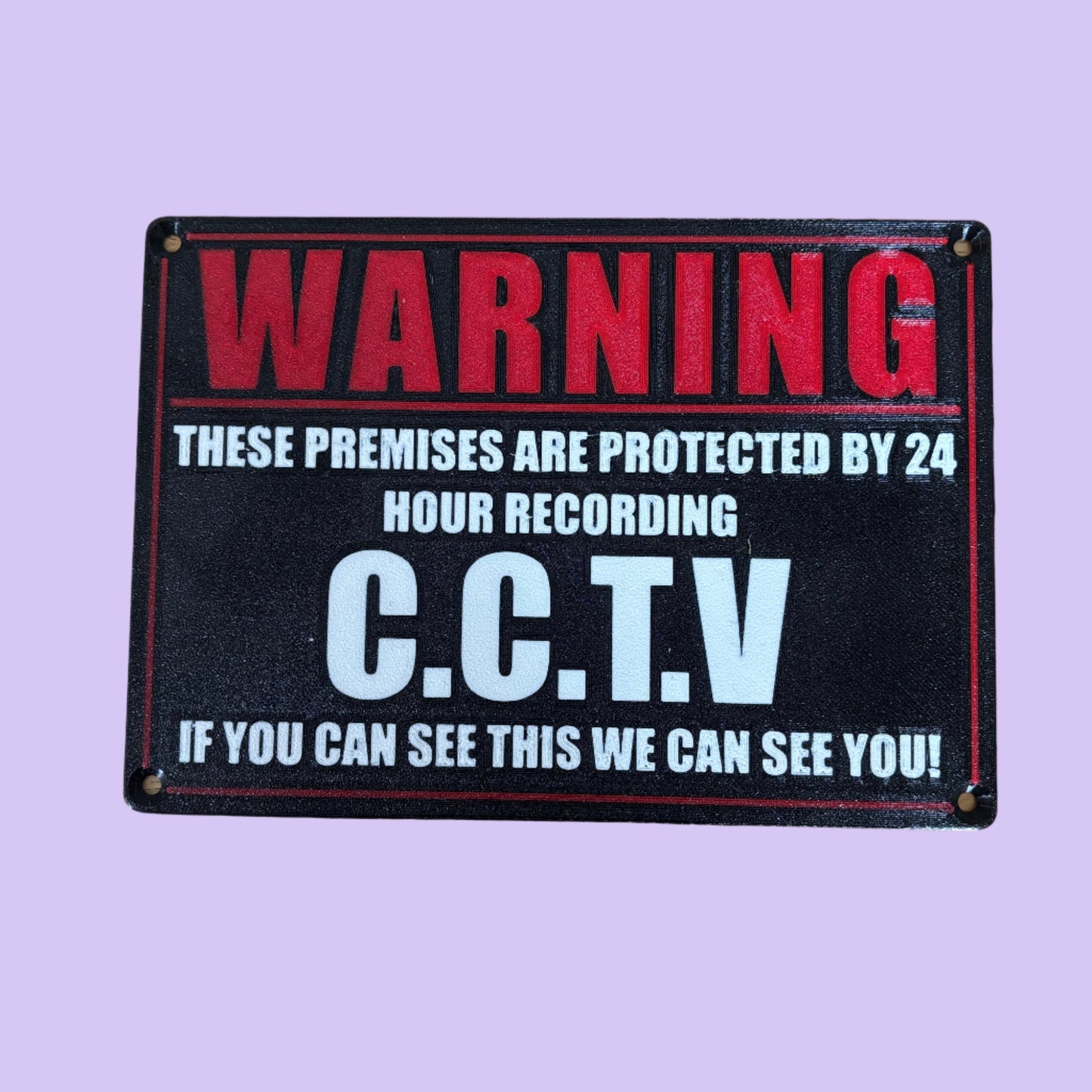 CCTV Warning Sign - Top View