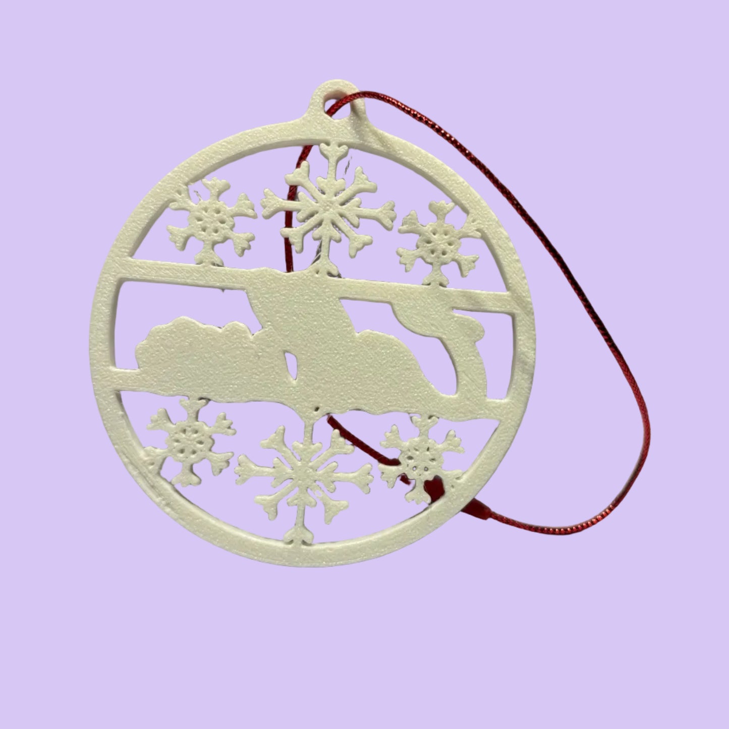 Christmas - Personalised Snowflake Decoration - Callum - Rear View