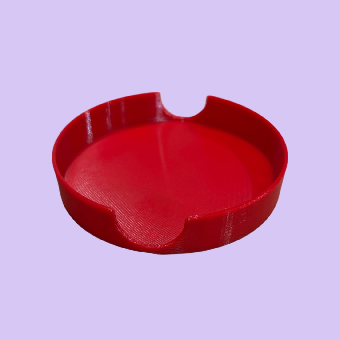 Coaster Holder 4 - Dark Red - Side View