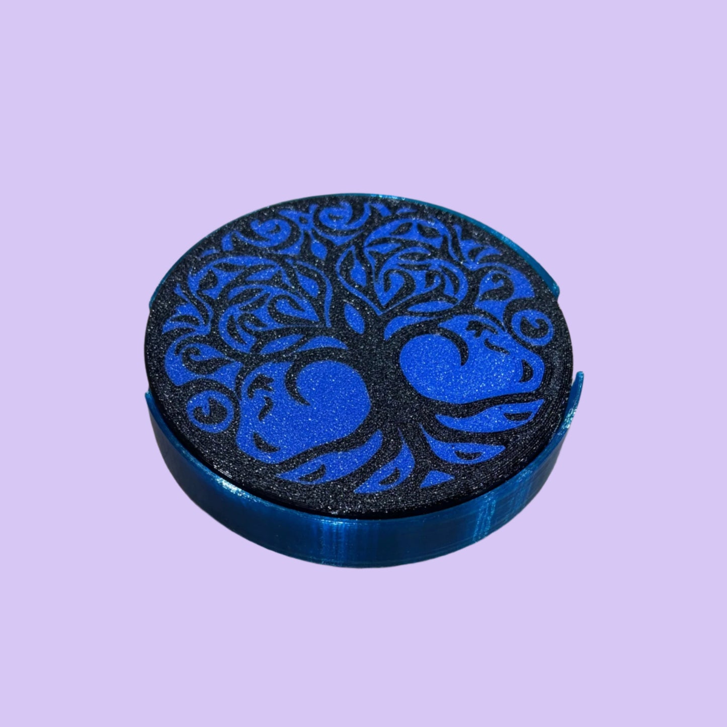 Coaster Holder 4 - Transparent Blue - Coaster View