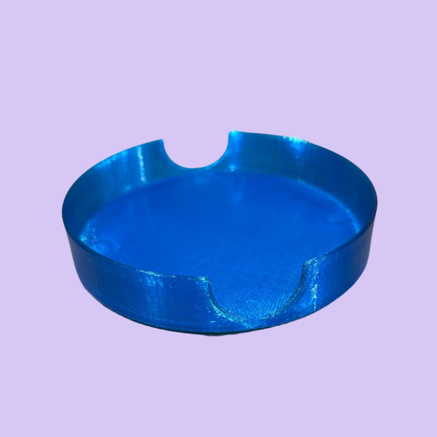 Coaster Holder 4 - Transparent Blue - Side View