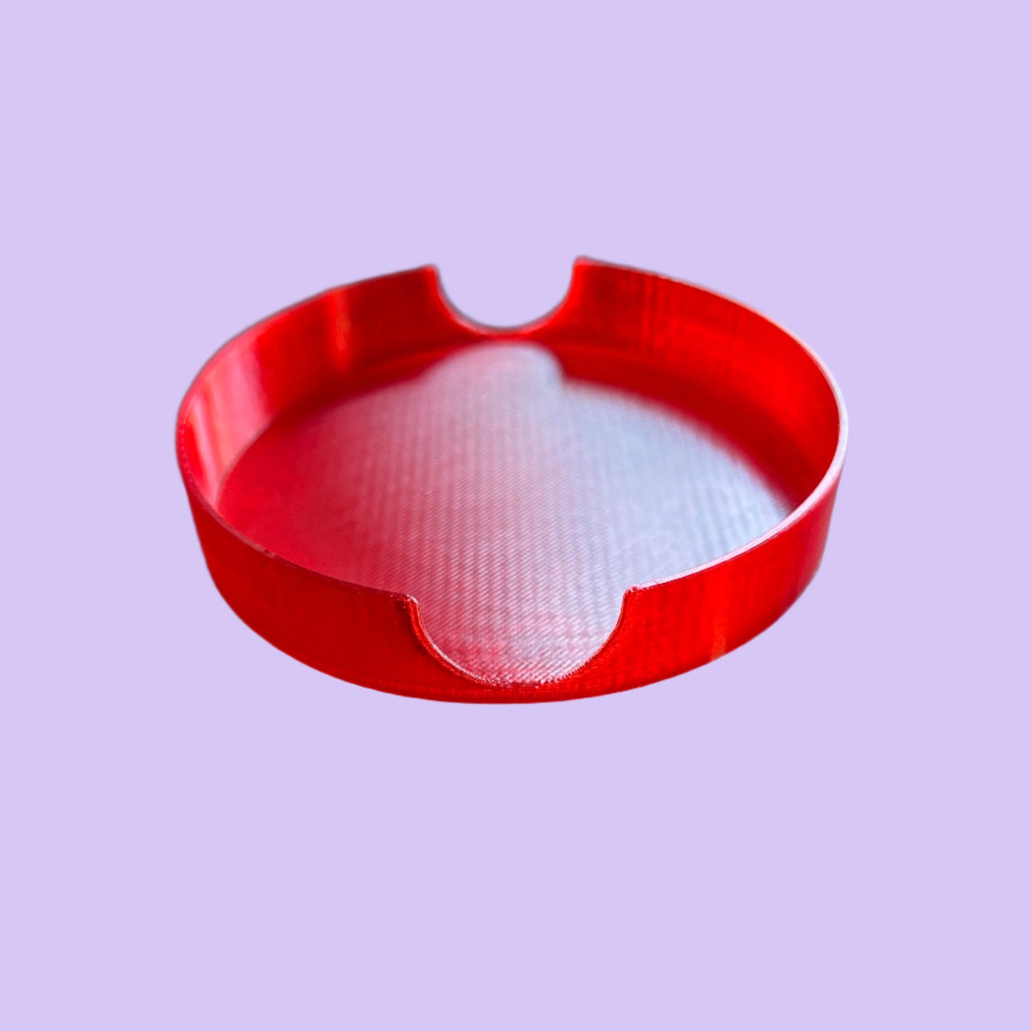 Coaster Holder 4 - Transparent Red - Side View