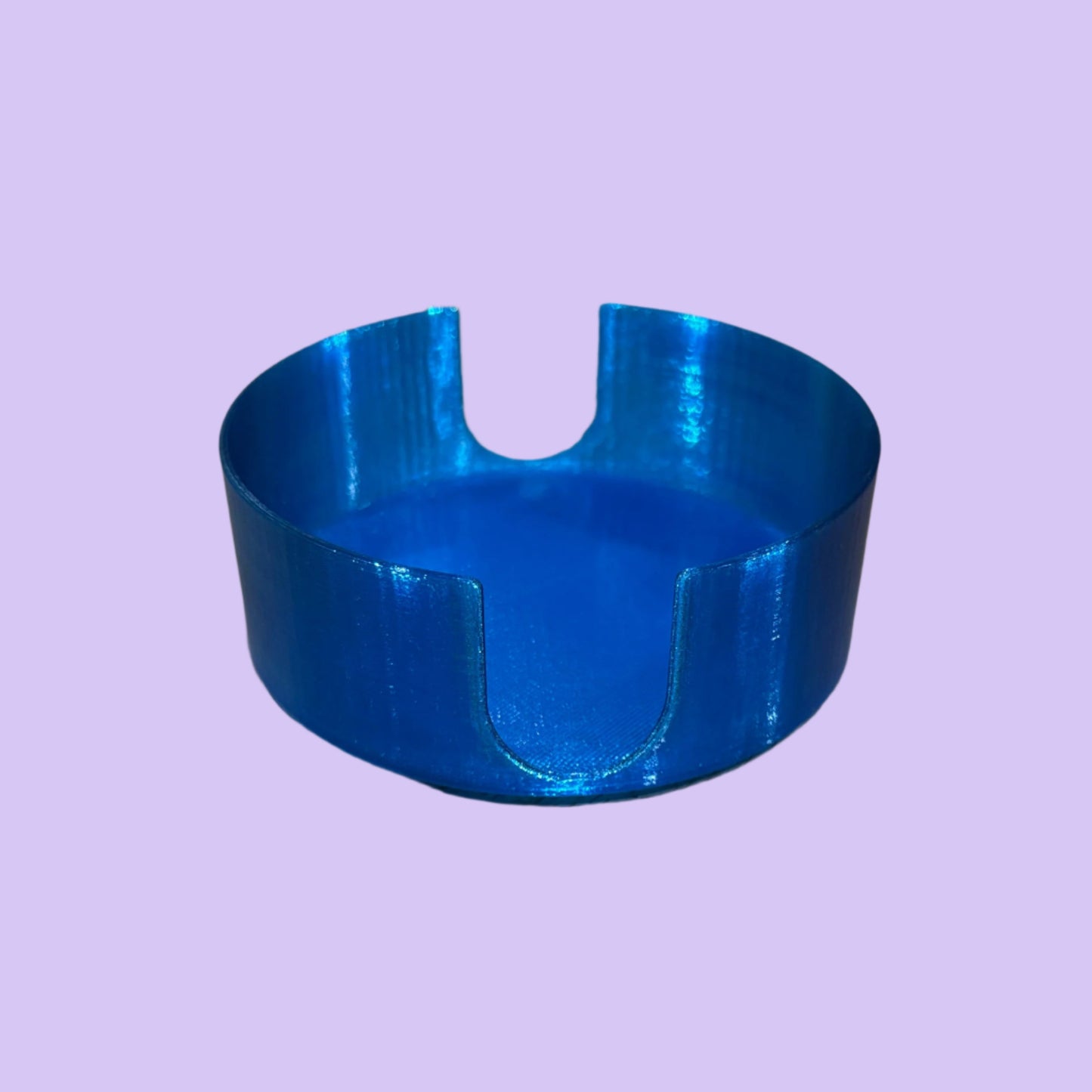 Coaster Holder 8 - Transparent Blue - Side View