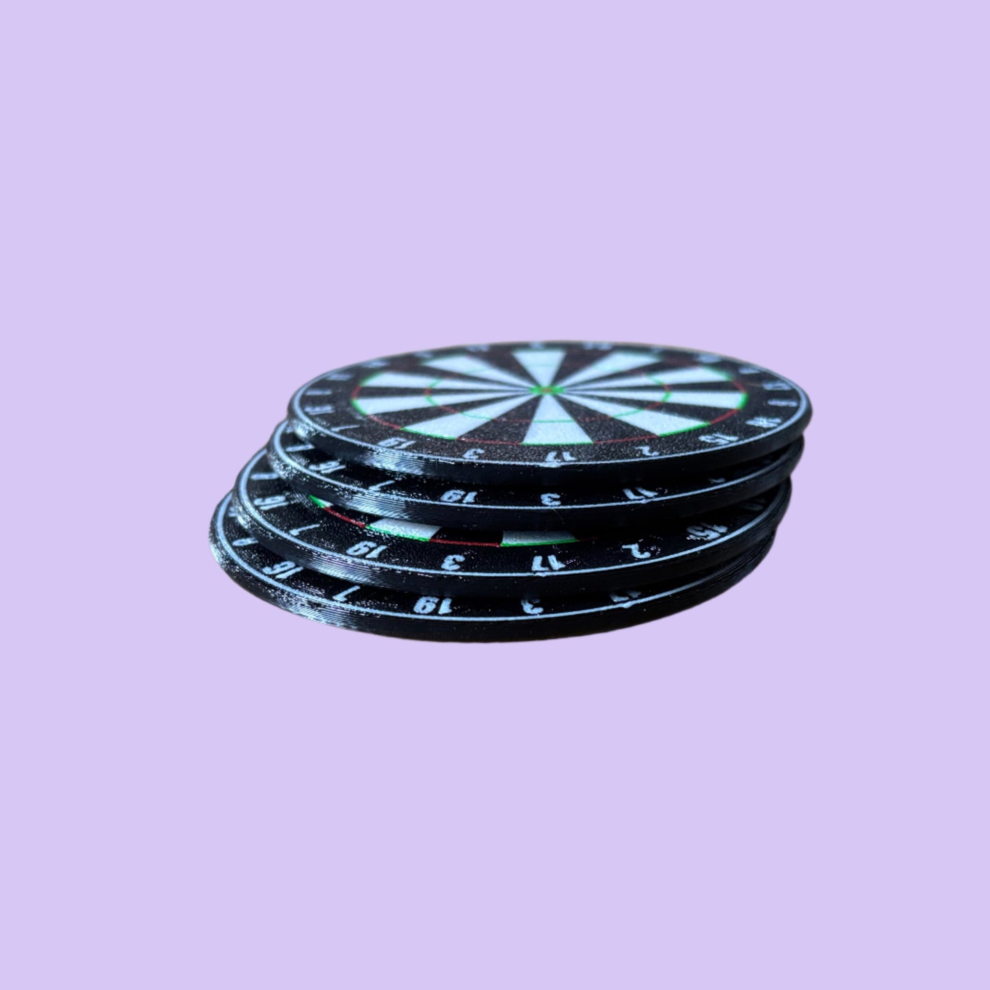 Dartboard Coaster - Set of 4 - Side View
