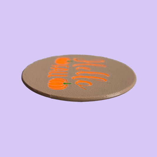 Hello Fall Coaster - Side View