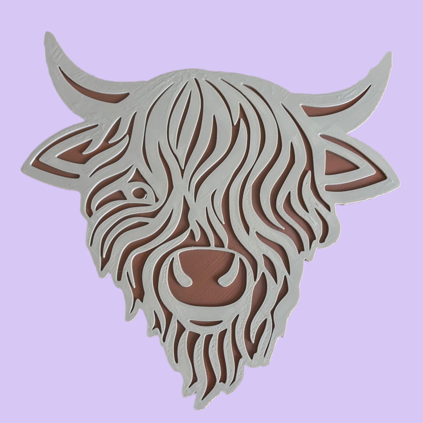 Highland Cow Wall Plaque - Top View