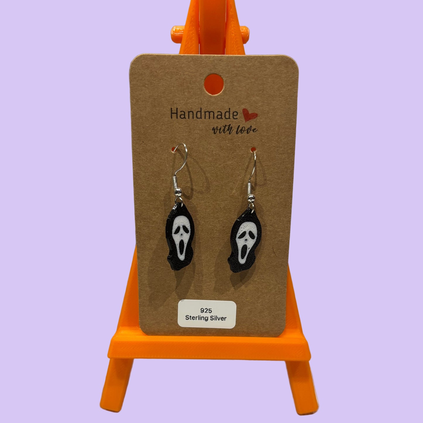 Scream Hook Earrings - Scream Face - Front View