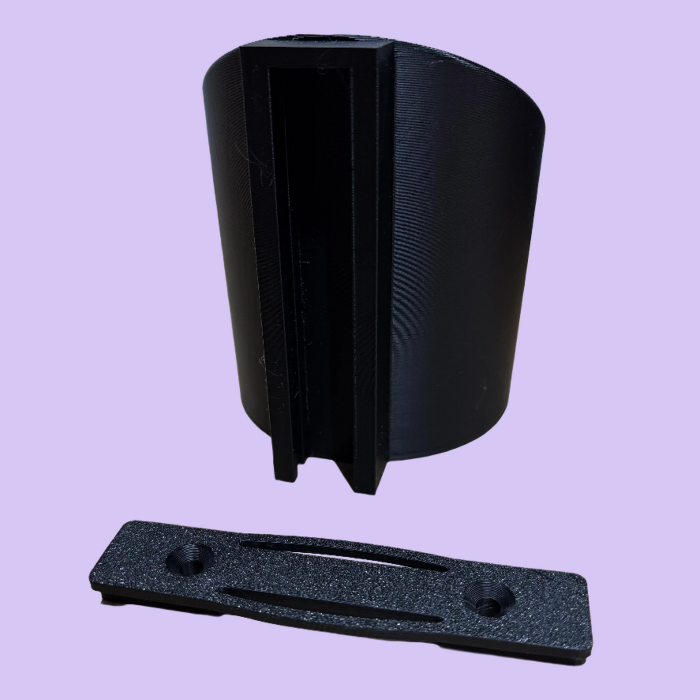 Sim Racing Cup Holder - Rear View - Black