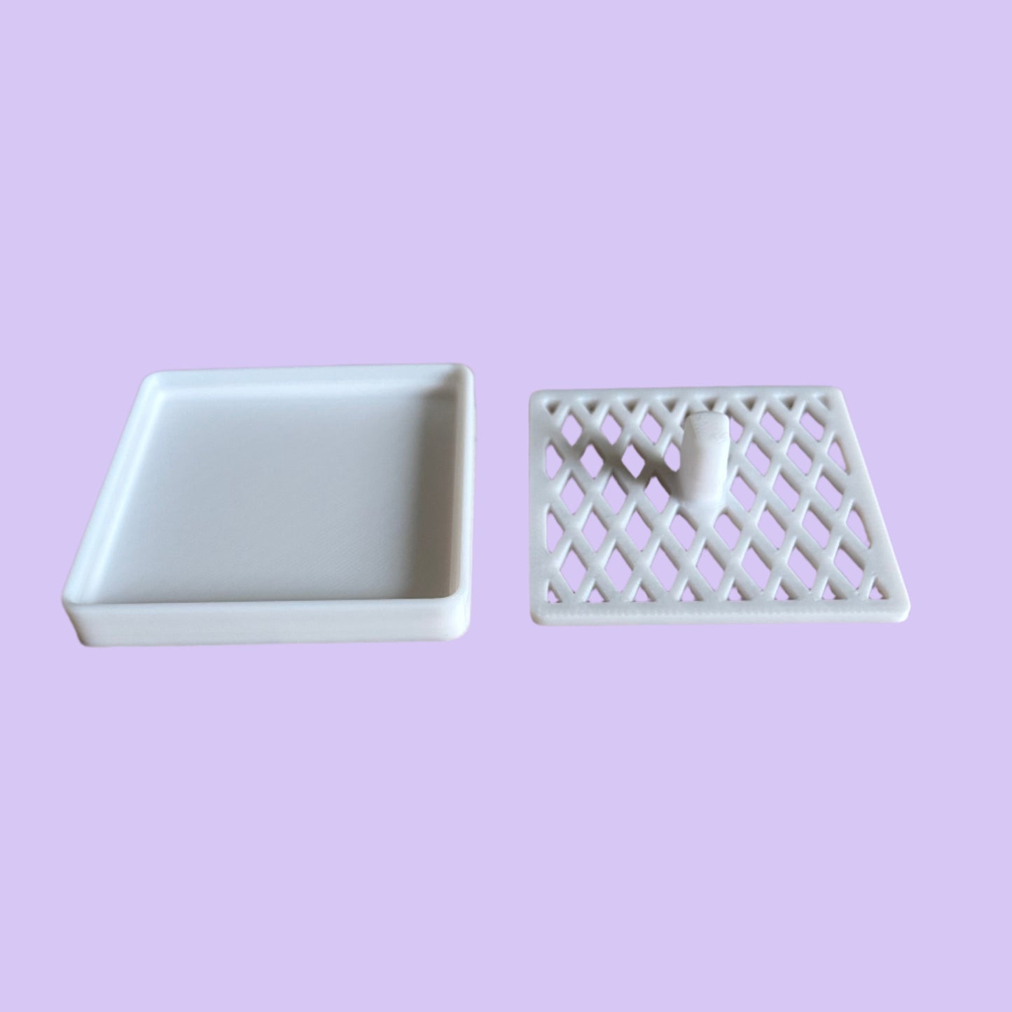Toothbrush Holder - Single - White - Separated View