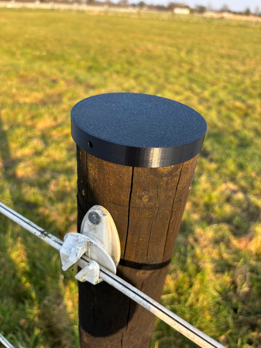 4” Fence Post Cap - Black - Side View