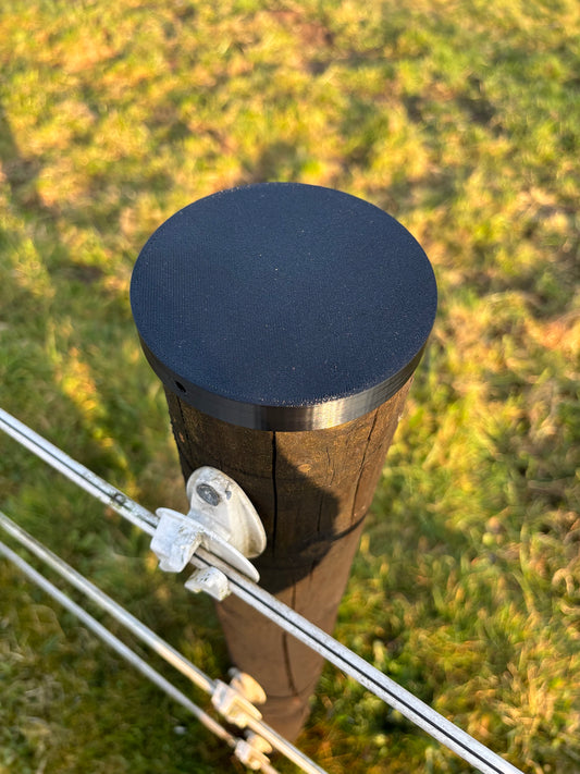4” Fence Post Cap - Black - Top View