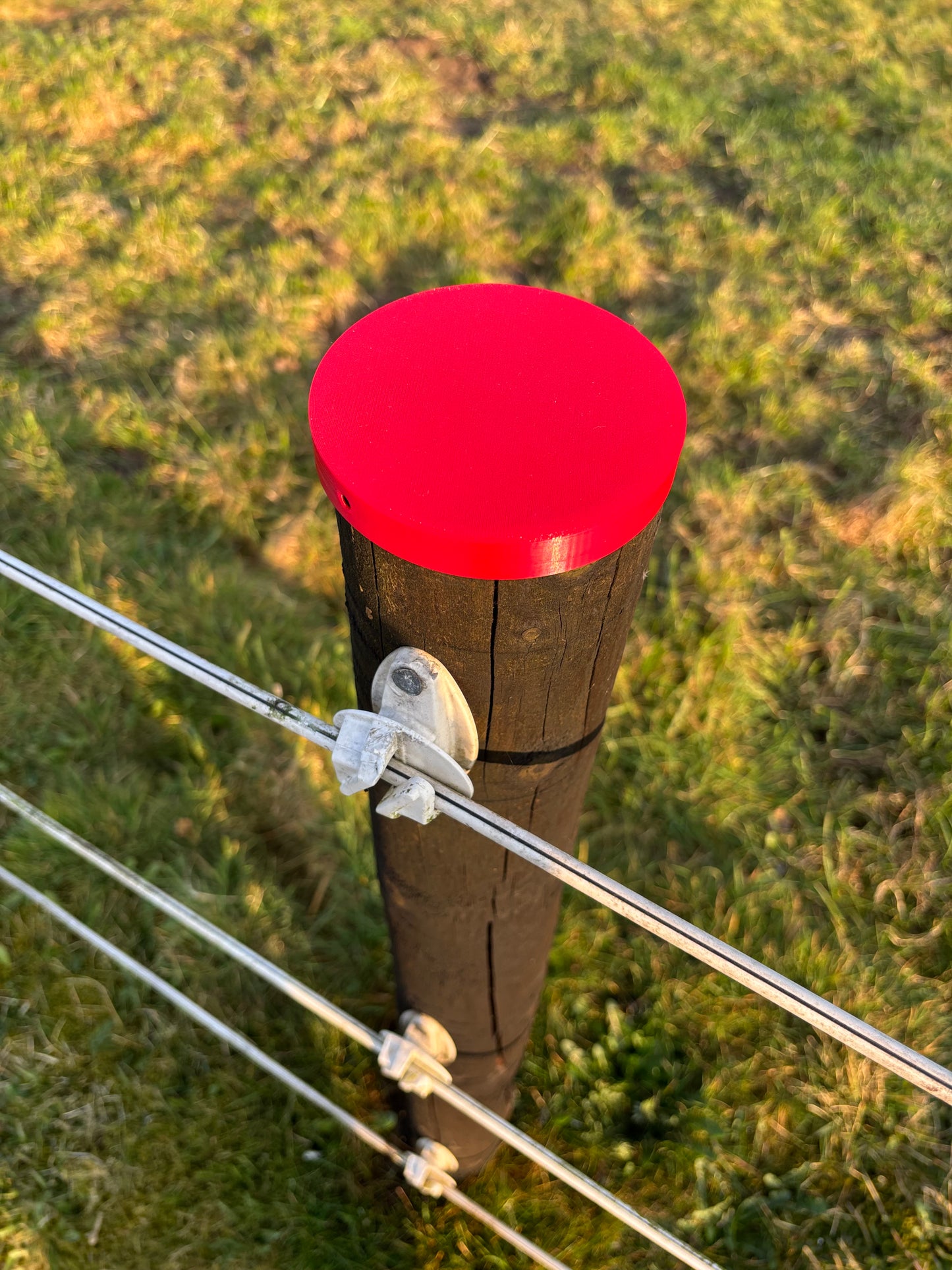4” Fence Post Cap - Dark Red - Top View