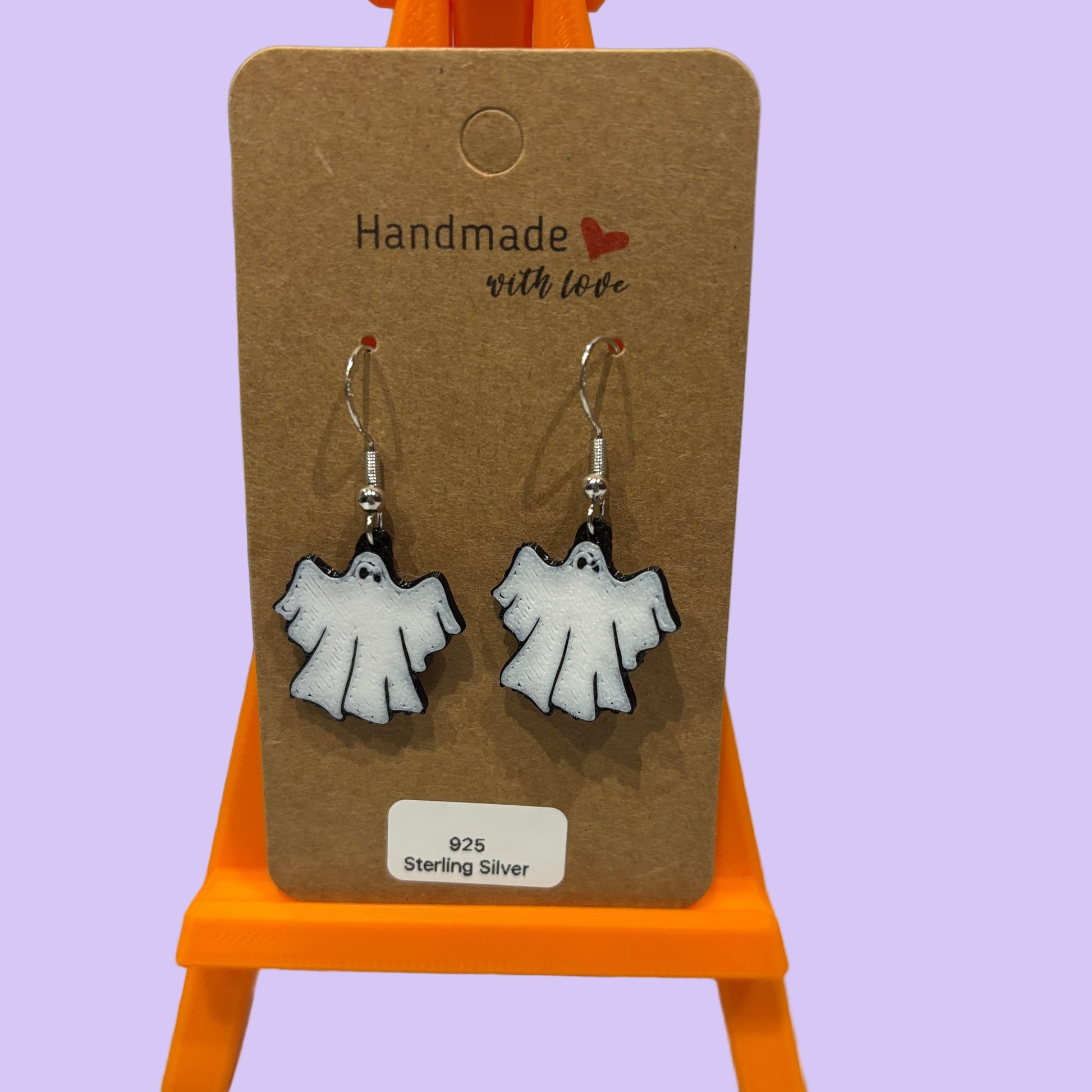 Arms Up Ghost Hook Earrings - Front View