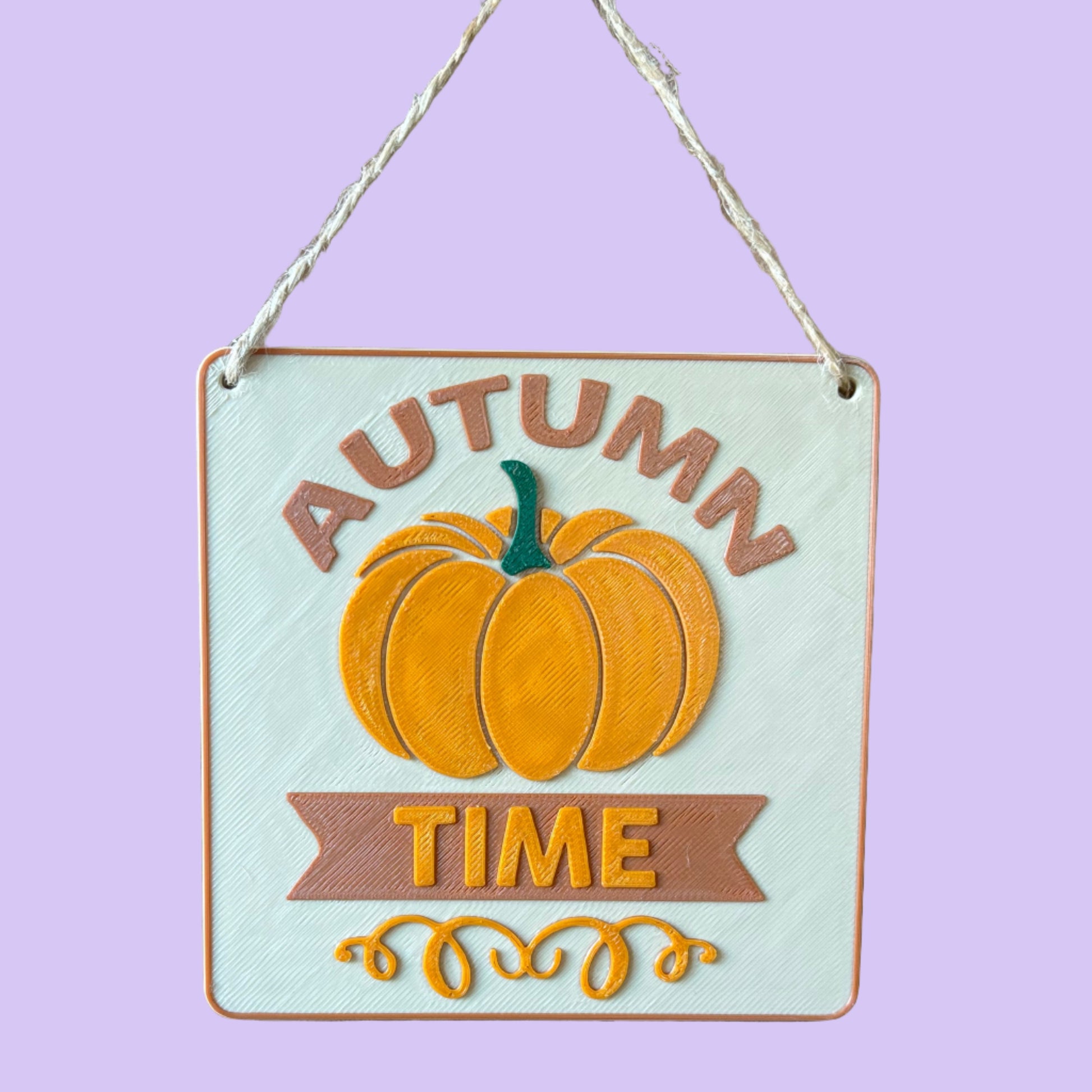 Autumn Time Decorative Wall Hanging Front View Hanging