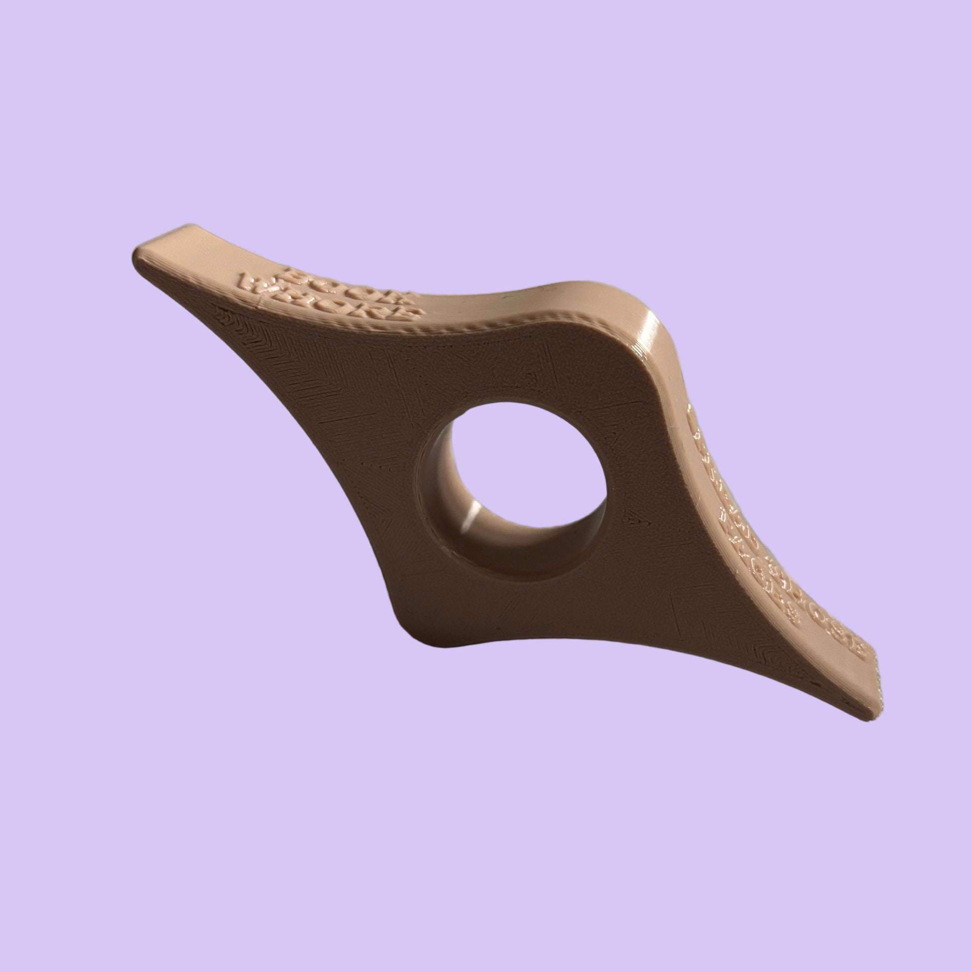 Book Whore Book Page Spreader - Thumb Holder - Base Side View