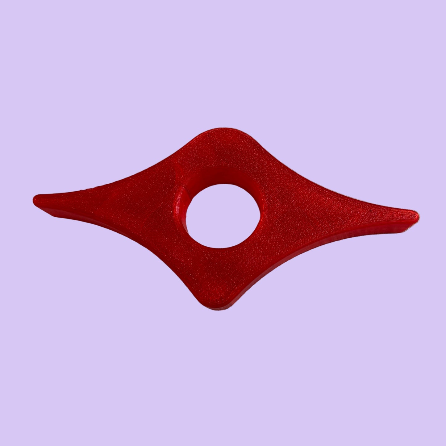 Book Whore Book Page Spreader - Thumb Holder - Transparent Red - Top View 