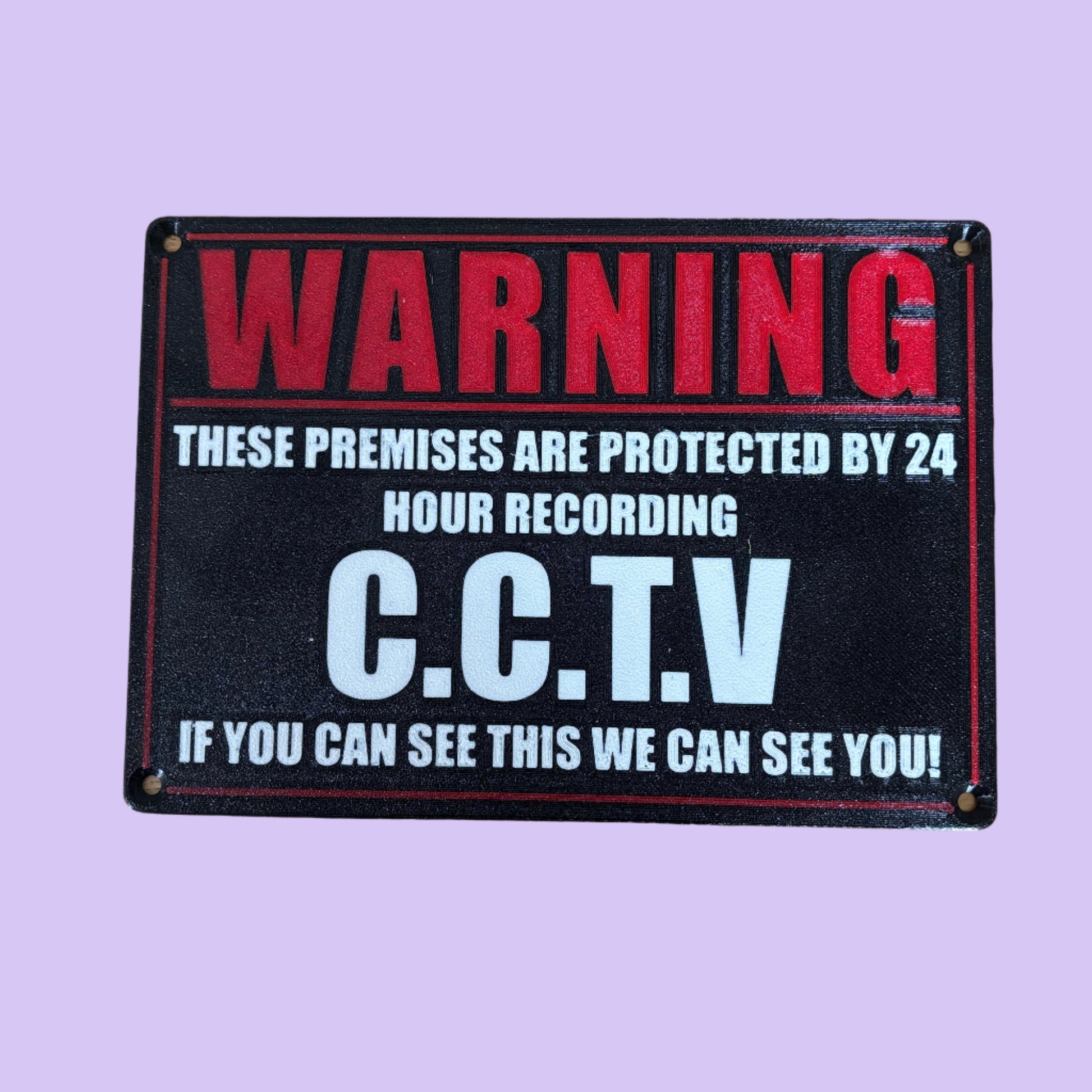 CCTV Warning Sign - Top View
