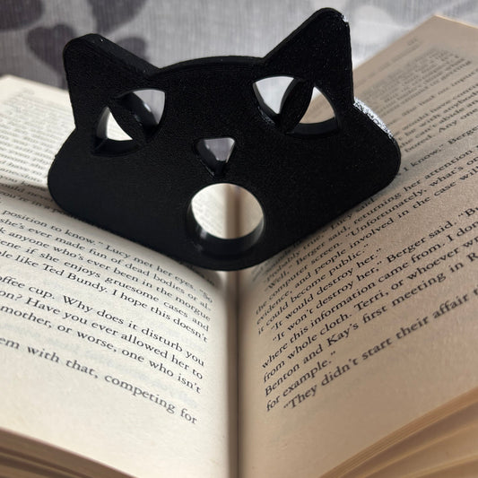 Cat Shaped Book Page Spreader Thumb Holder - Book View