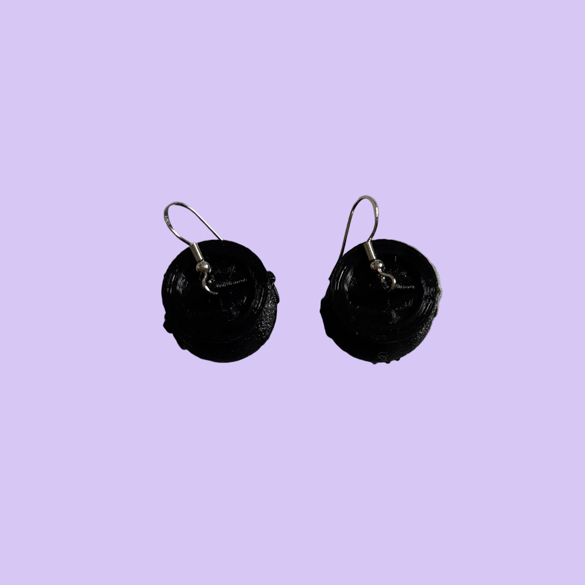 Cauldron 3D Hook Earrings - Top View