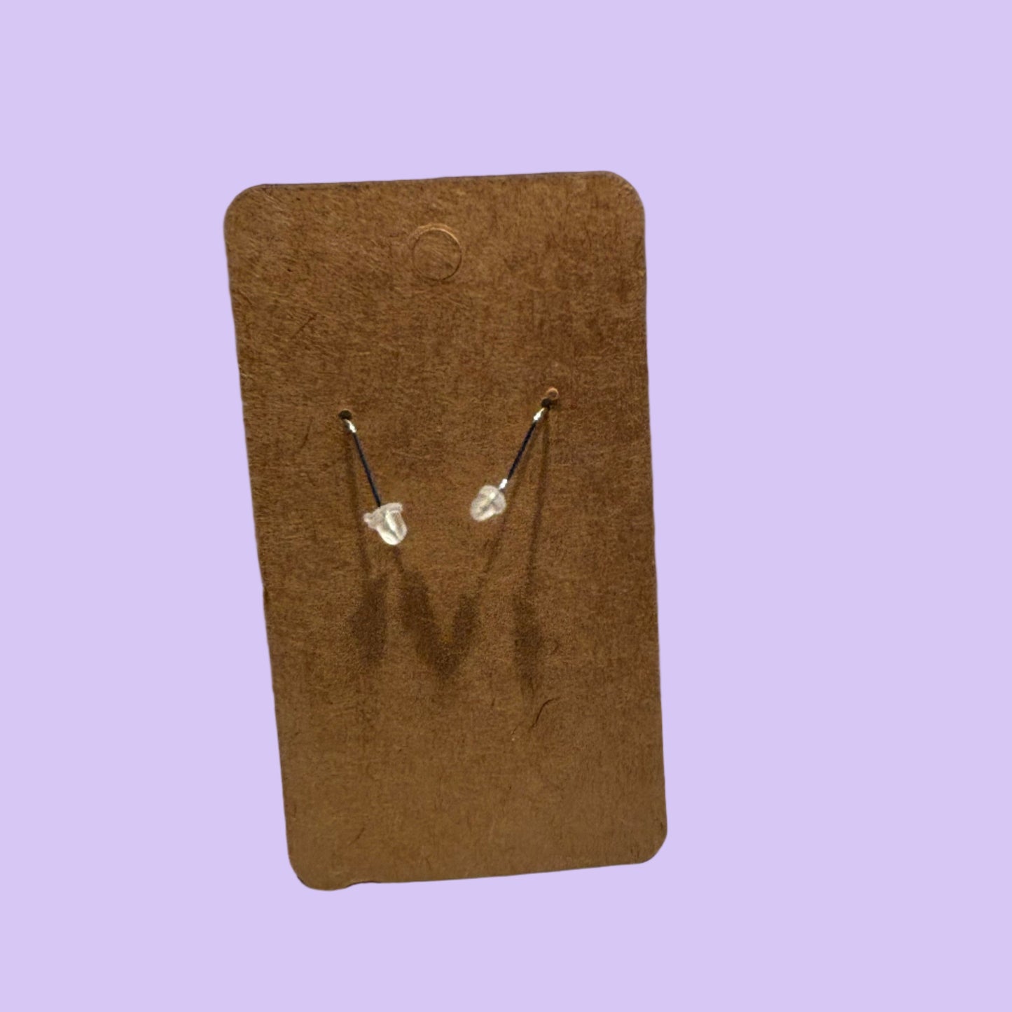 Christmas - Earrings - Snowflake Gemstone - Blue - Rear View Card