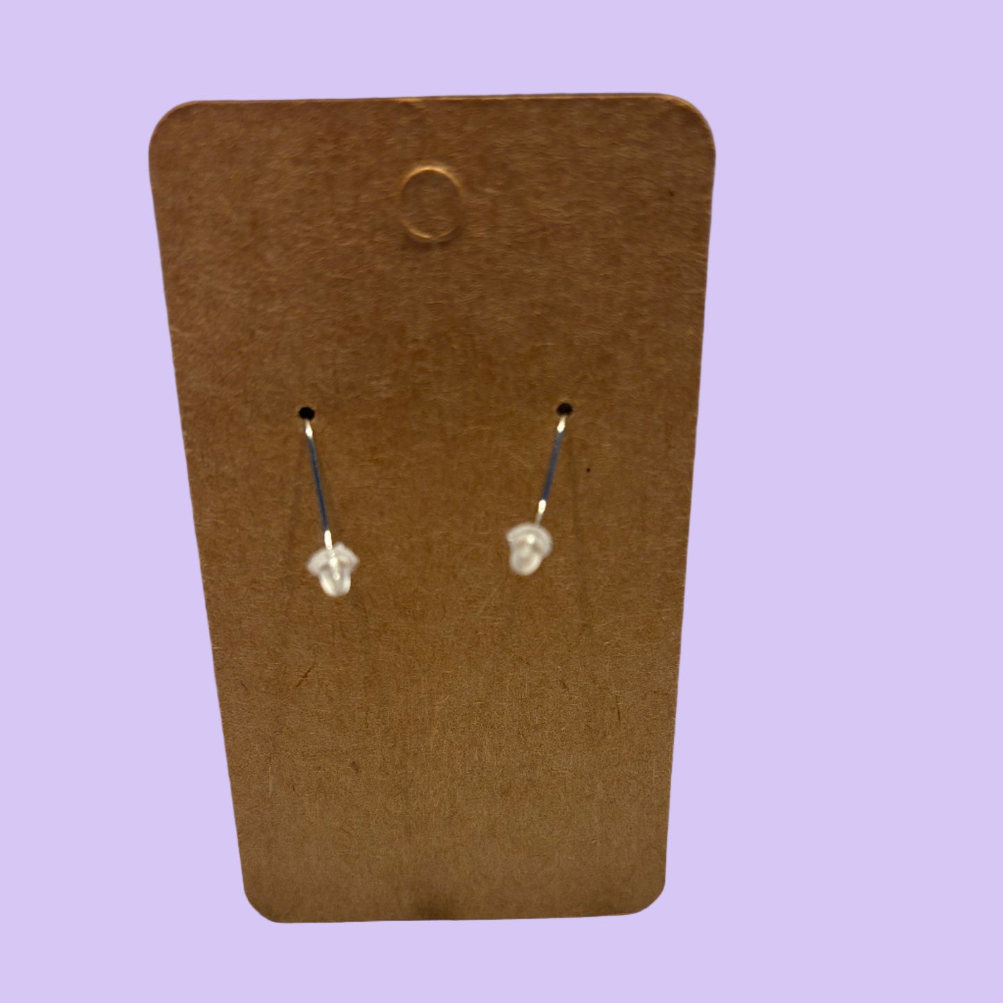 Christmas - Earrings - Star - Transparent Light Blue - Rear View Mounted