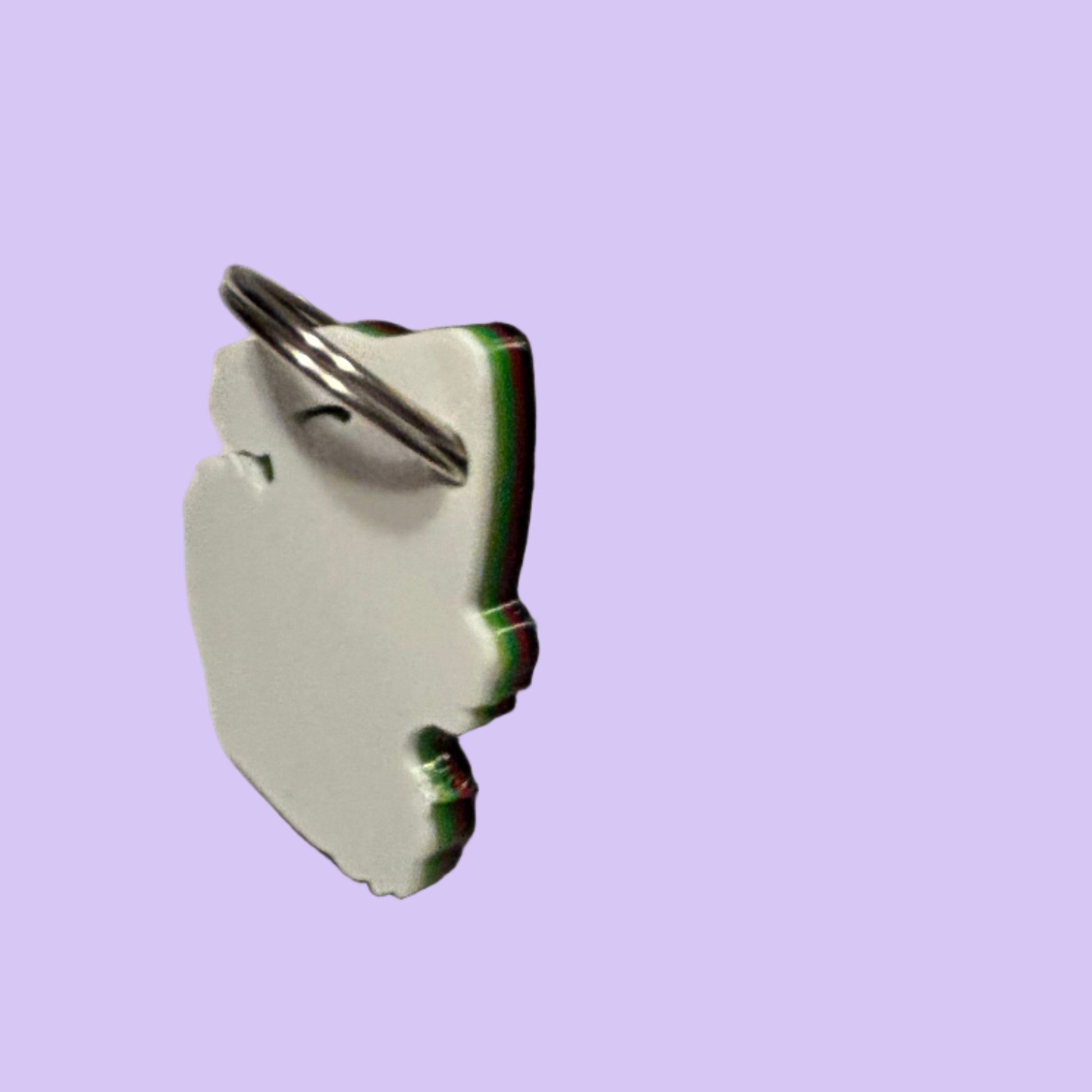 Christmas - Grinch Face Keyring - Side View