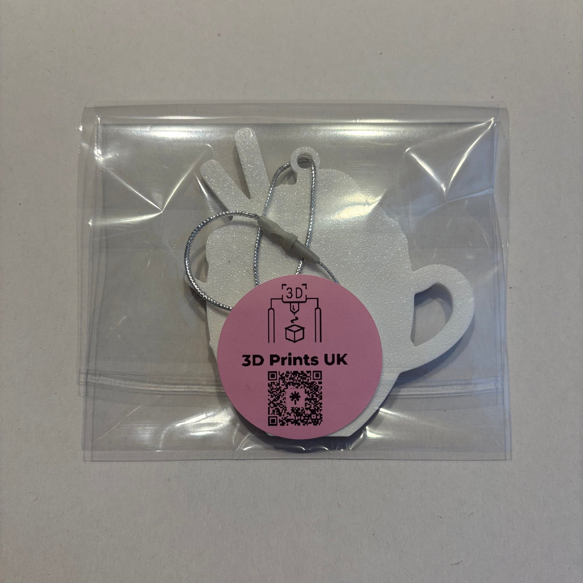 Christmas - Hot Cocoa Mug Ornament - Reindeer - Rear View Packaged