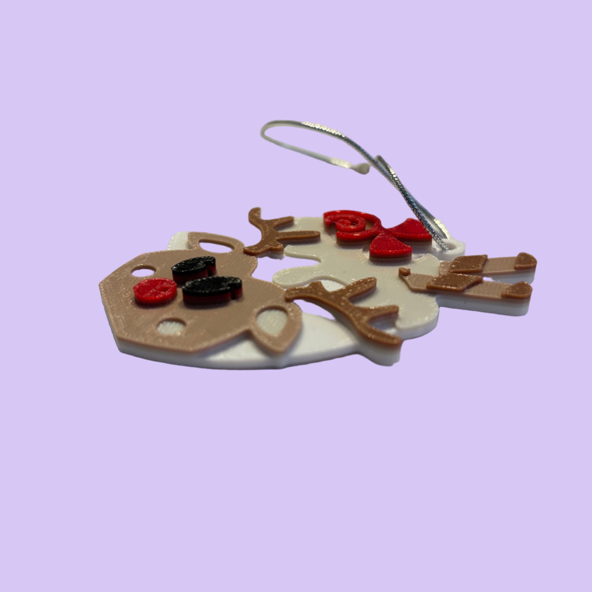 Christmas - Hot Cocoa Mug Ornament - Reindeer - Side View