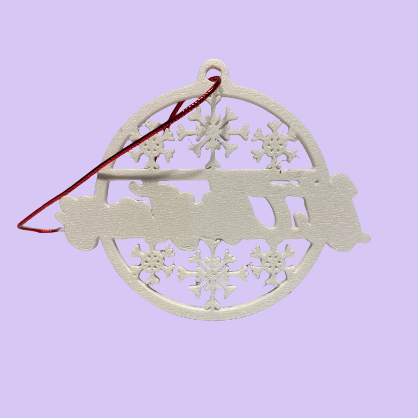 Christmas - Personalised Snowflake Decoration - 1st Christmas - Rear View