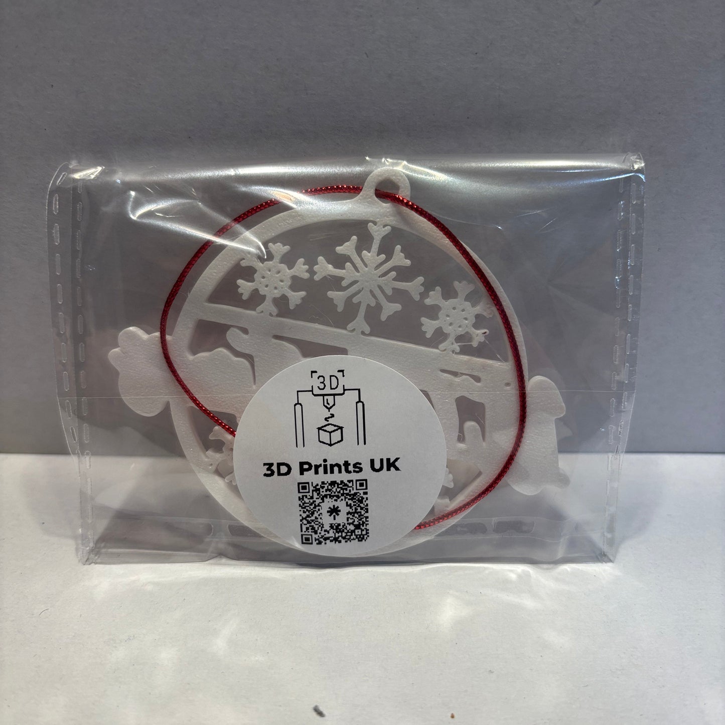 Christmas - Personalised Snowflake Decoration - 1st Christmas - Rear View Packaged