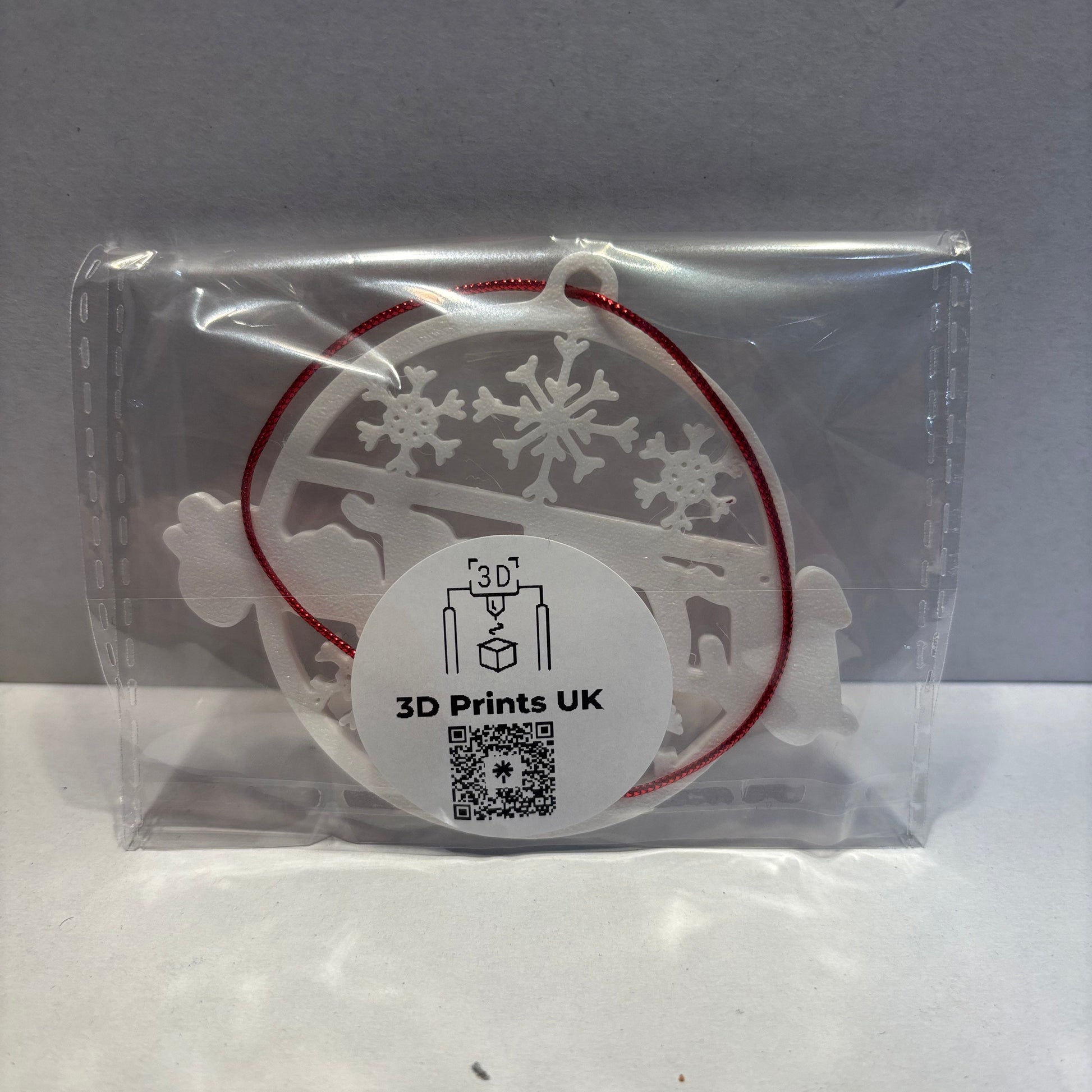 Christmas - Personalised Snowflake Decoration - 1st Christmas - Rear View Packaged