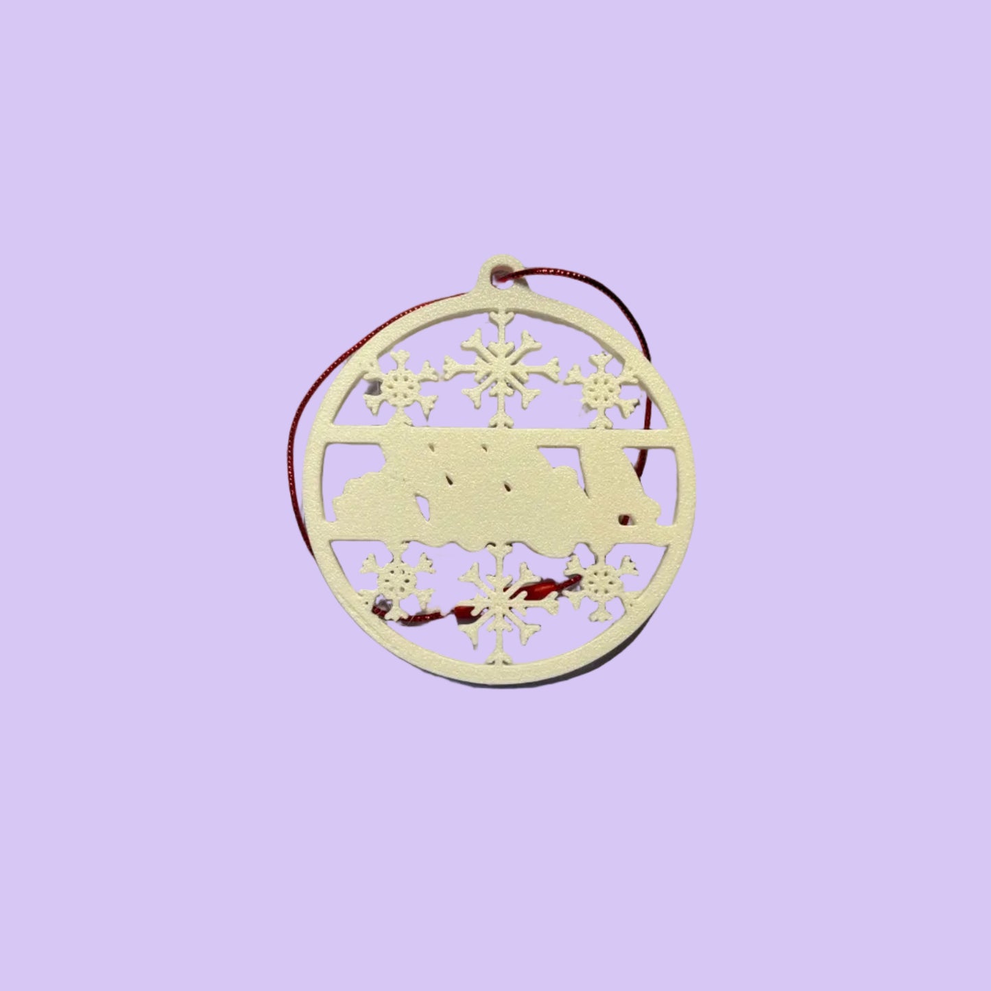 Christmas - Personalised Snowflake Decoration - Aibhlin - Rear View