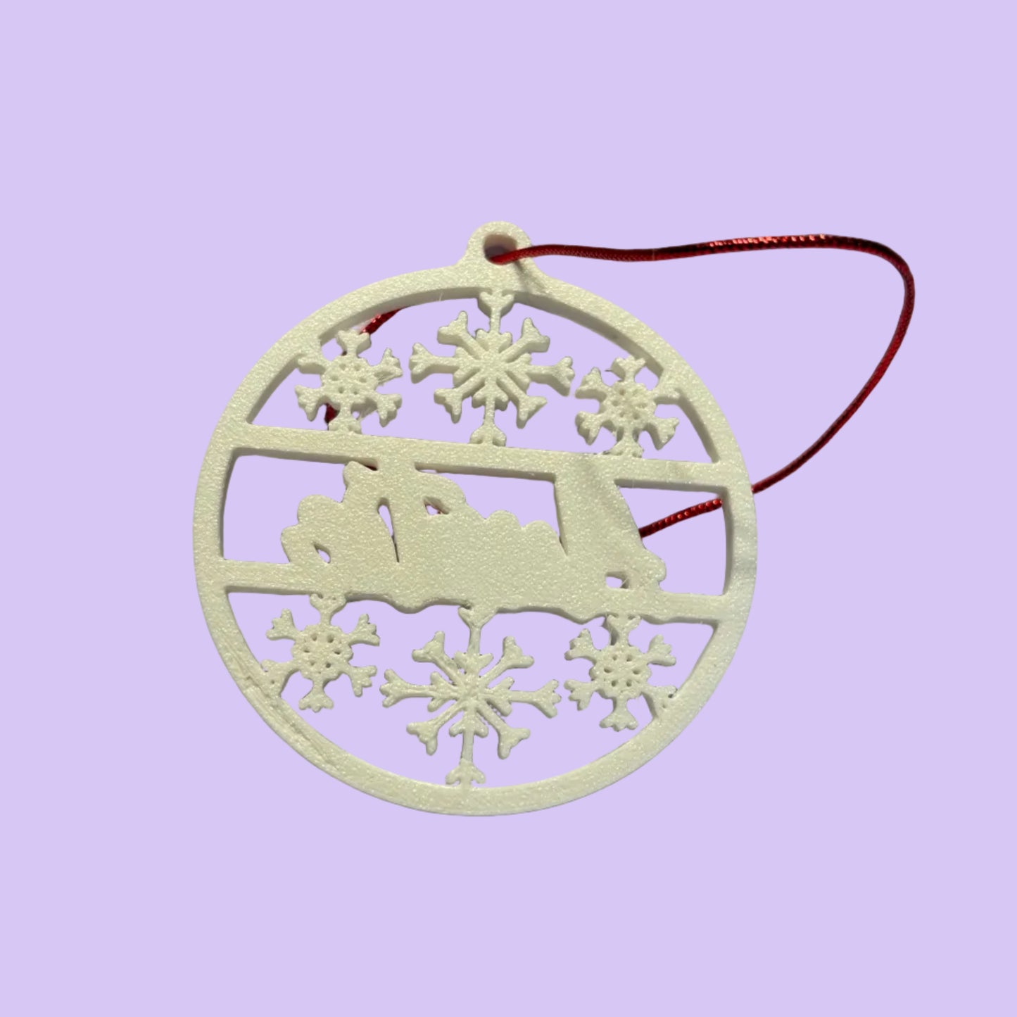 Christmas - Personalised Snowflake Decoration - Auntie - Rear View