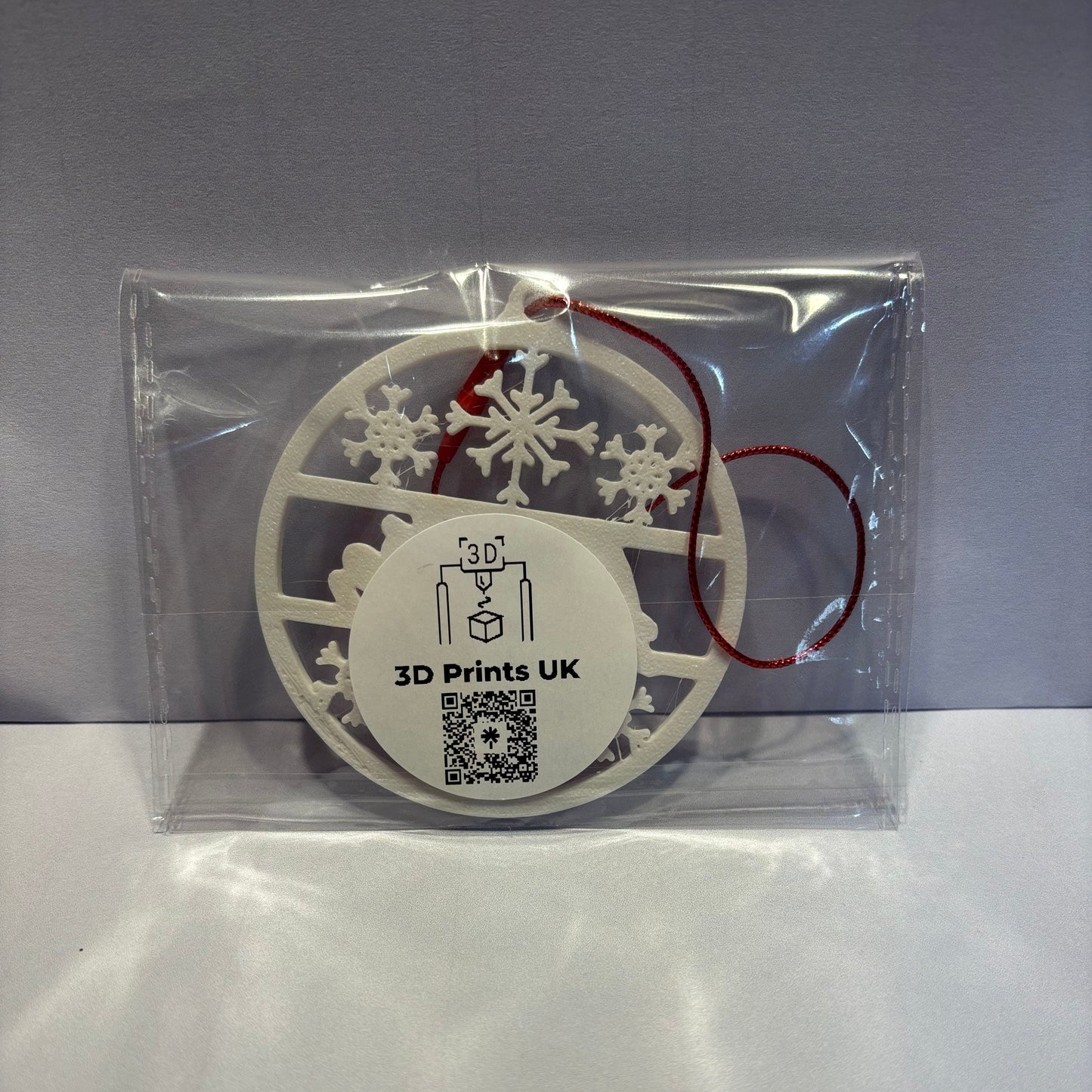 Christmas - Personalised Snowflake Decoration - Auntie - Rear View Packaged