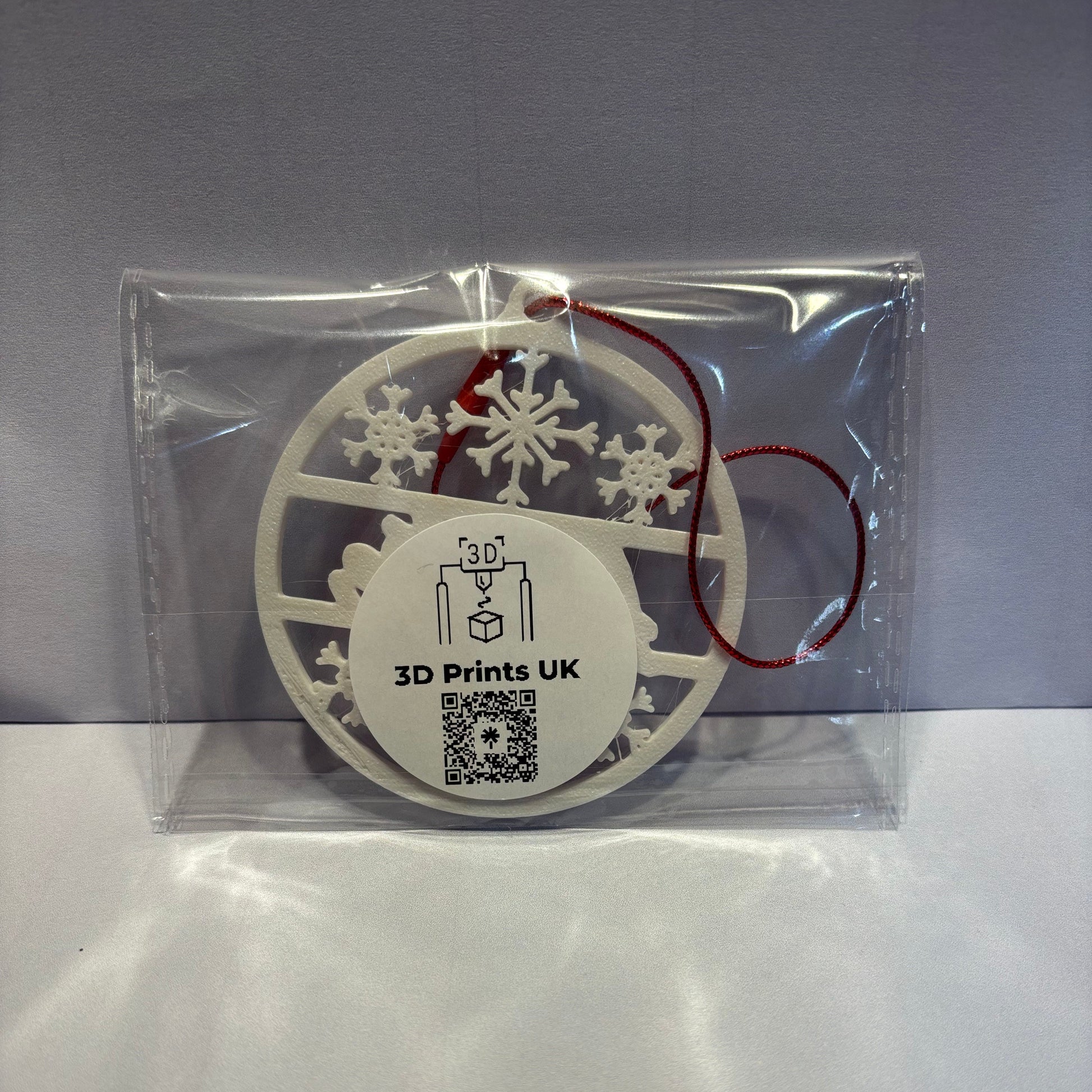 Christmas - Personalised Snowflake Decoration - Auntie - Rear View Packaged