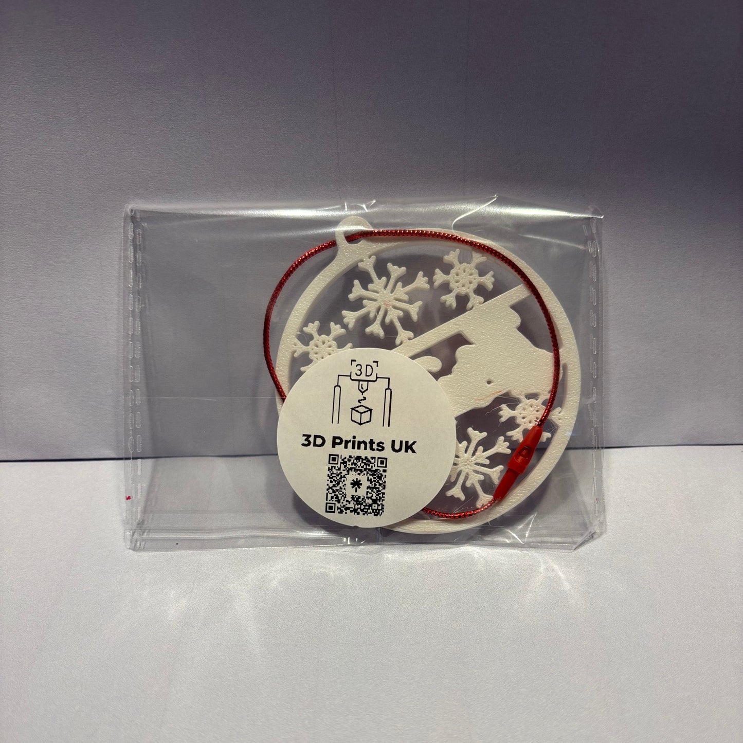 Christmas - Personalised Snowflake Decoration - Brother - Rear View Packaged