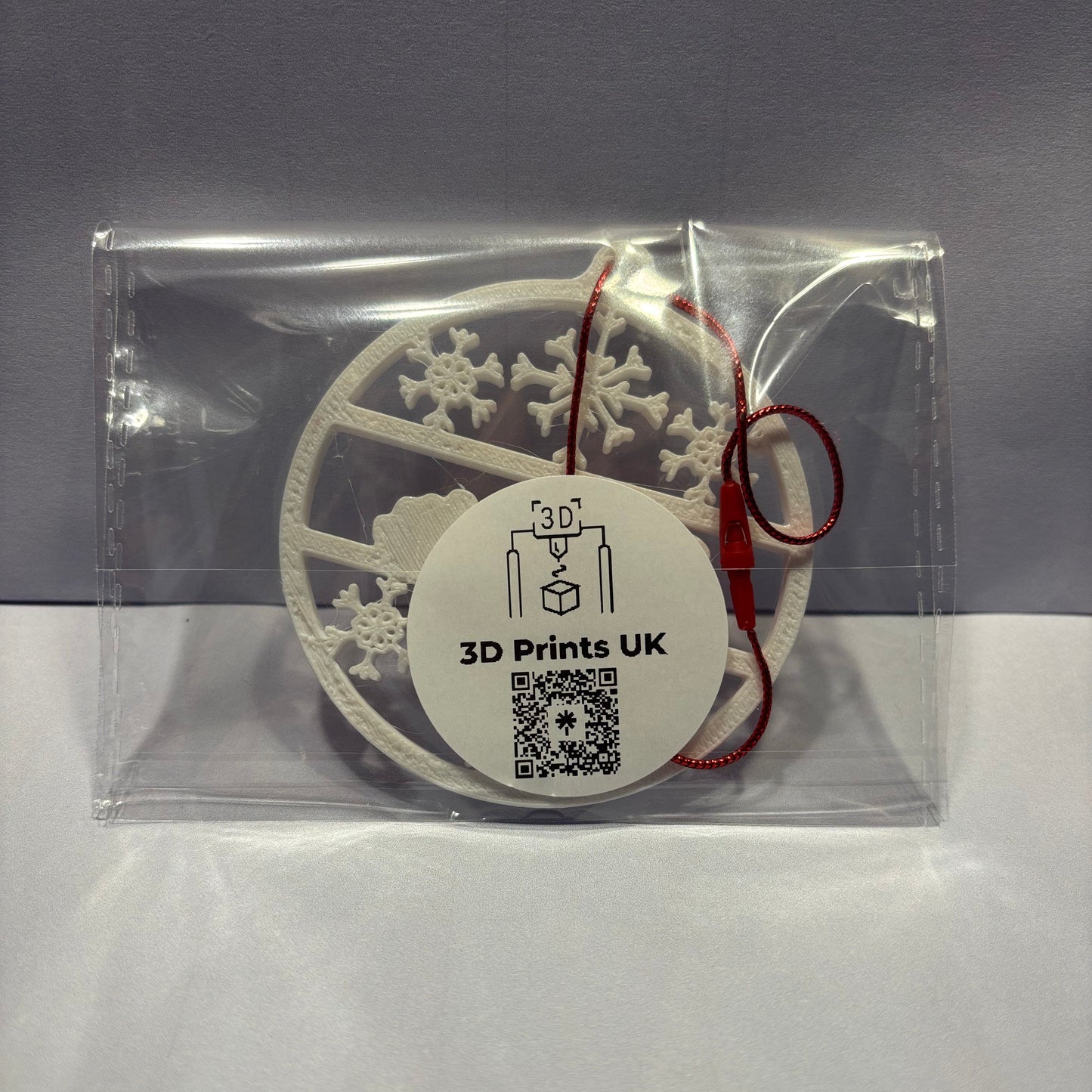 Christmas - Personalised Snowflake Decoration - Cousin - Rear View Packaged