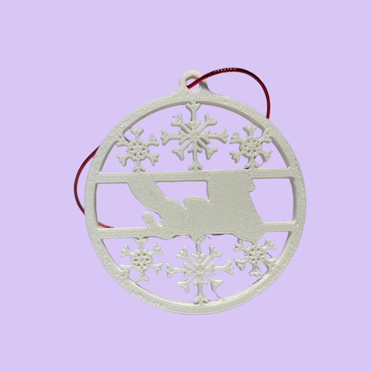 Christmas - Personalised Snowflake Decoration - Dad - Rear View