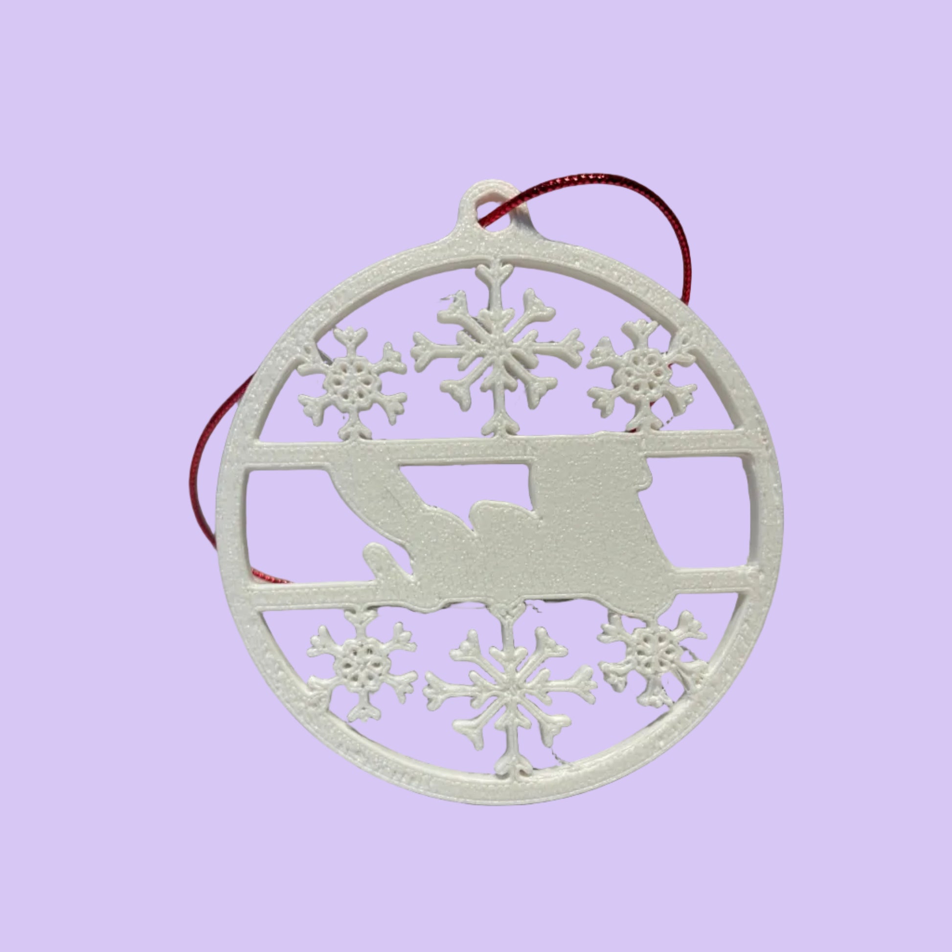 Christmas - Personalised Snowflake Decoration - Dad - Rear View