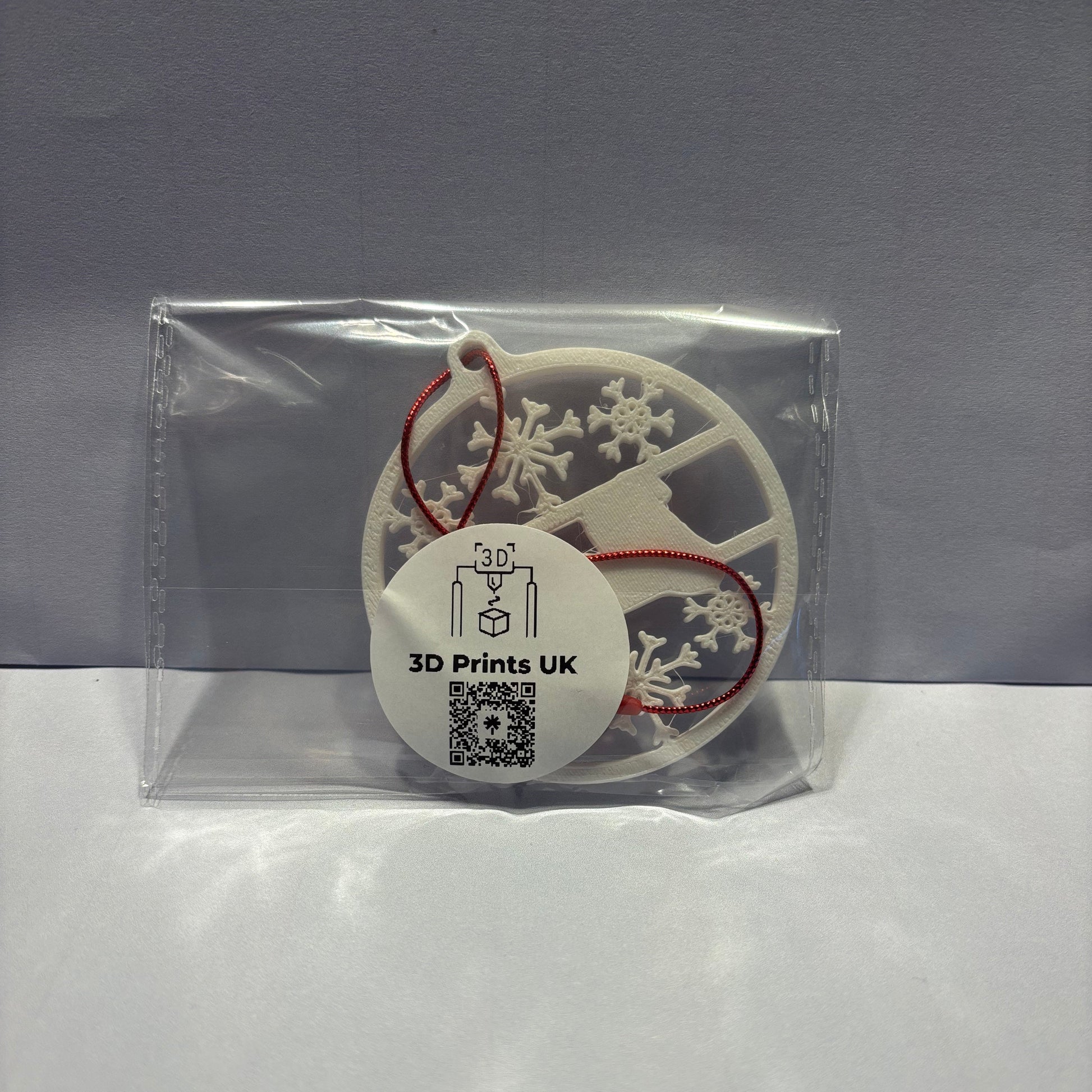 Christmas - Personalised Snowflake Decoration - Dad - Rear View Packaged