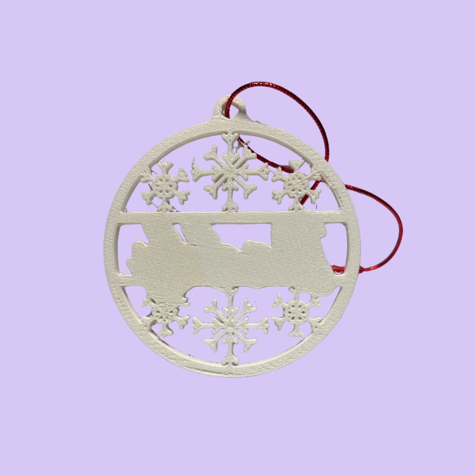 Christmas - Personalised Snowflake Decoration - Daddy - Rear View