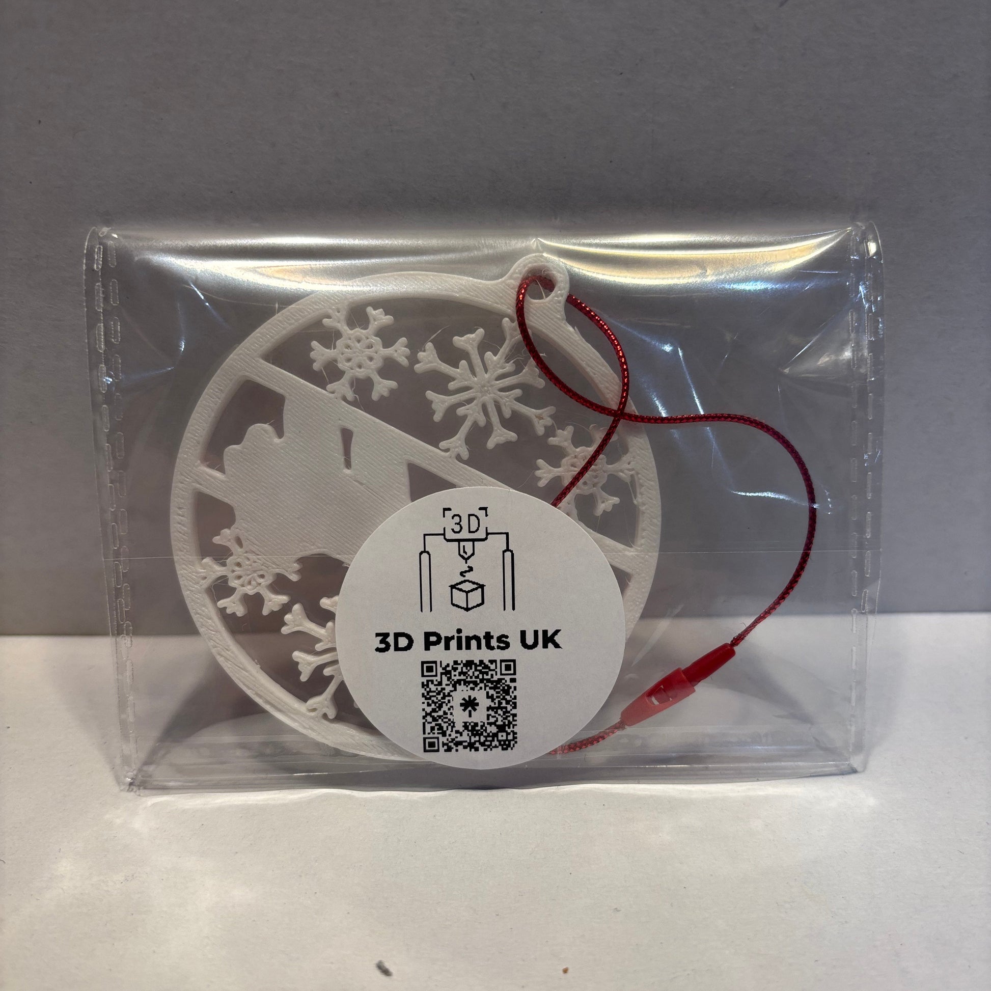 Christmas - Personalised Snowflake Decoration - Daddy - Rear View Packaged