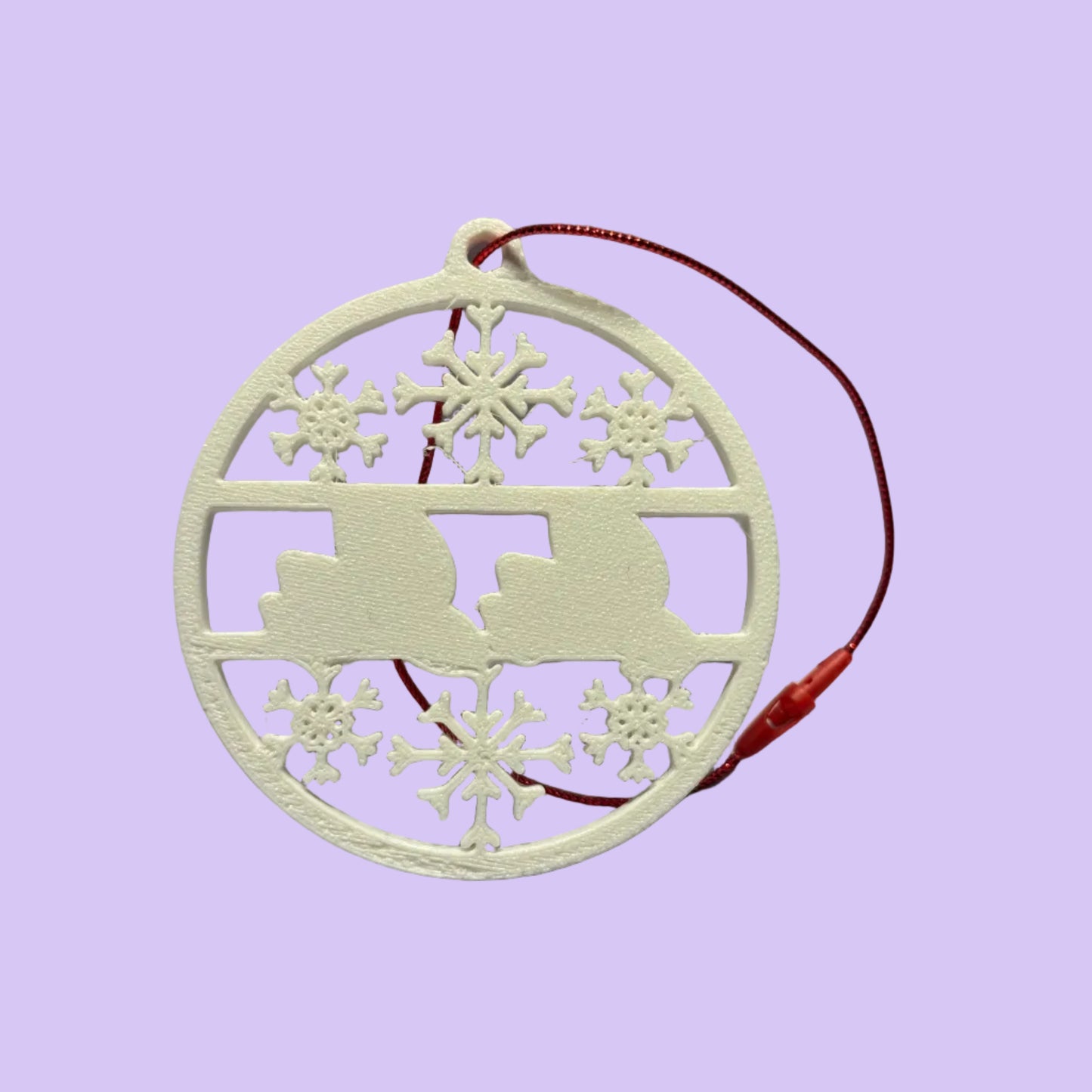 Christmas - Personalised Snowflake Decoration - Ga Ga - Rear View