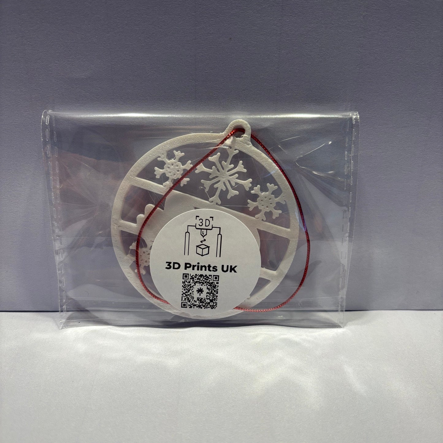 Christmas - Personalised Snowflake Decoration - Ga Ga - Rear View Packaged
