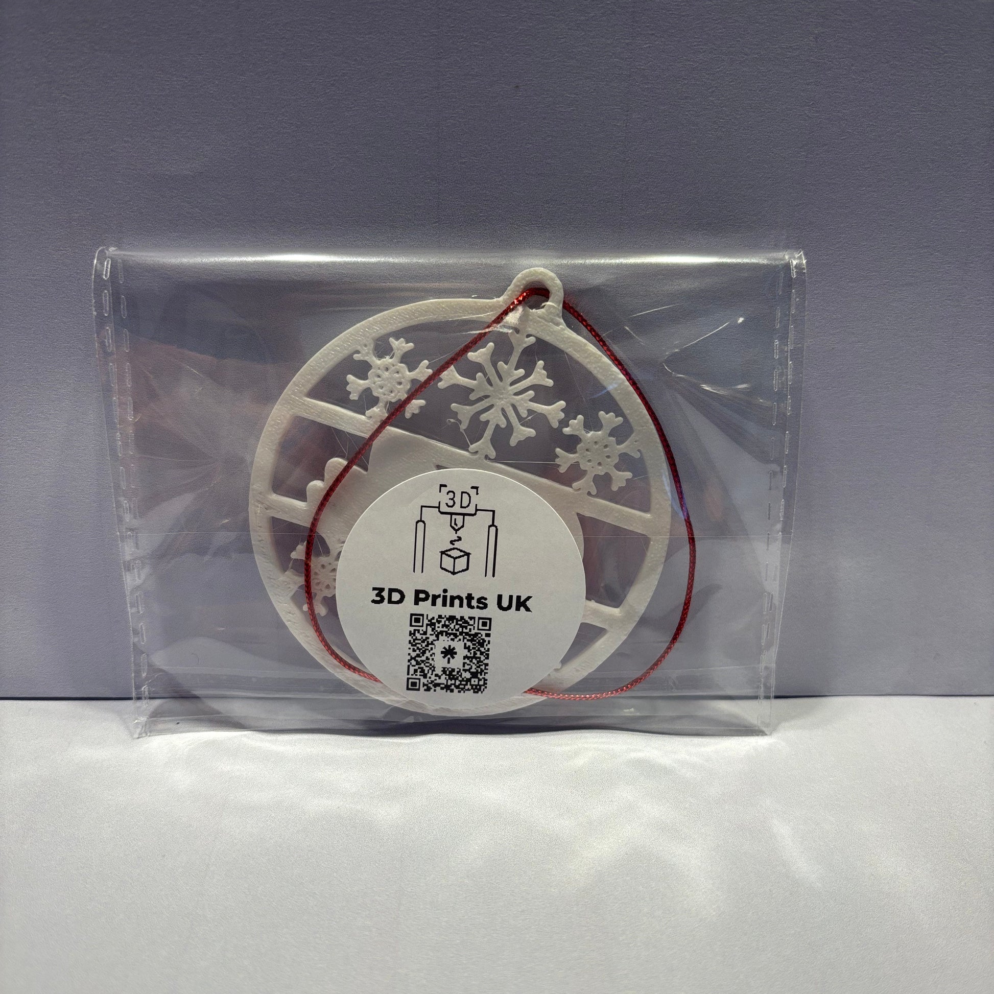 Christmas - Personalised Snowflake Decoration - Ga Ga - Rear View Packaged