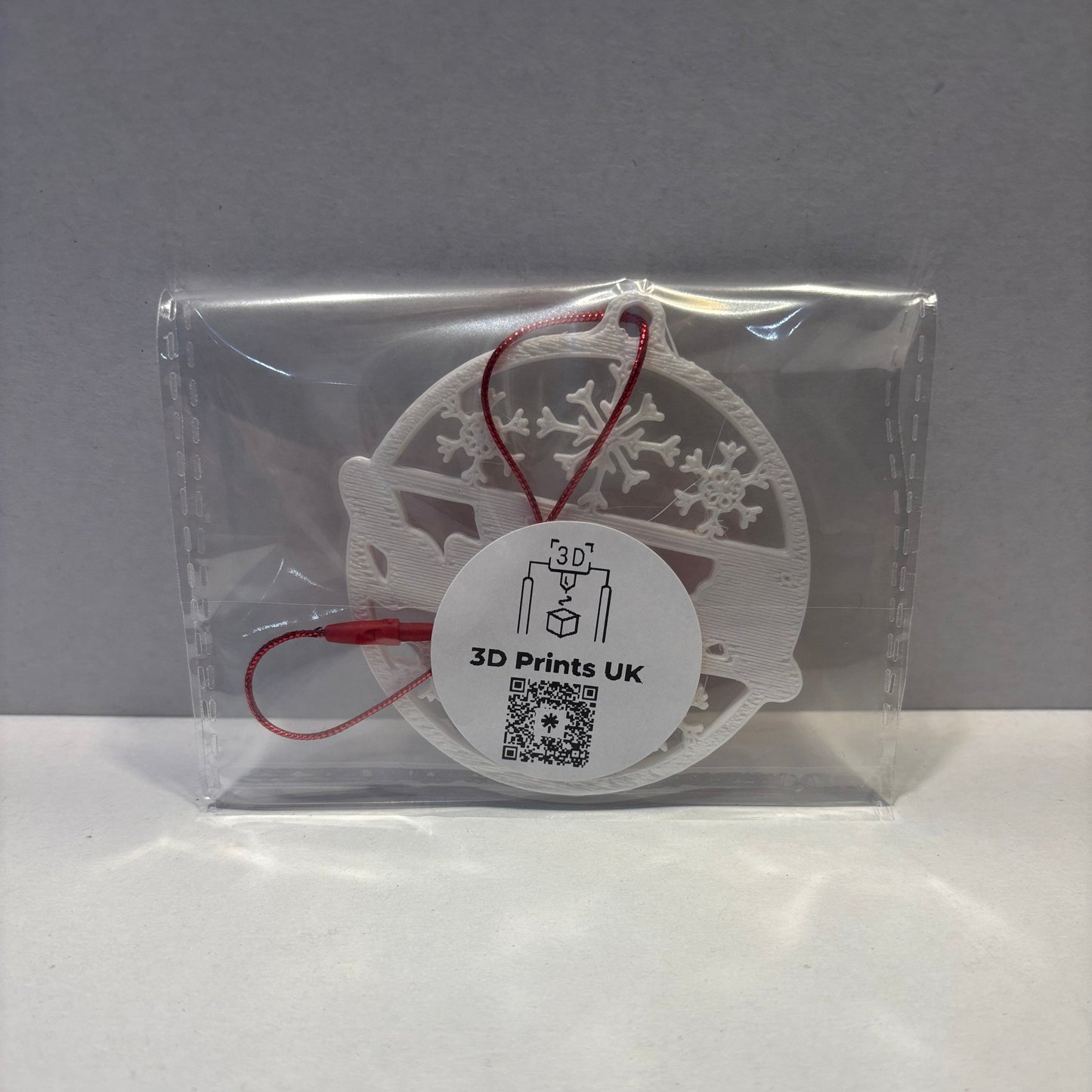 Christmas - Personalised Snowflake Decoration - Grandad - Rear View Packaged